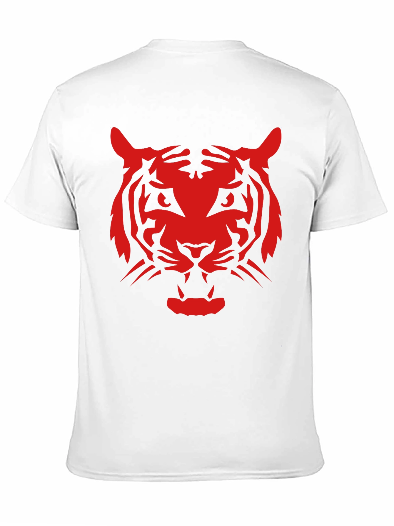 Black Bold Red Tiger Graphic Black T-Shirt view 11