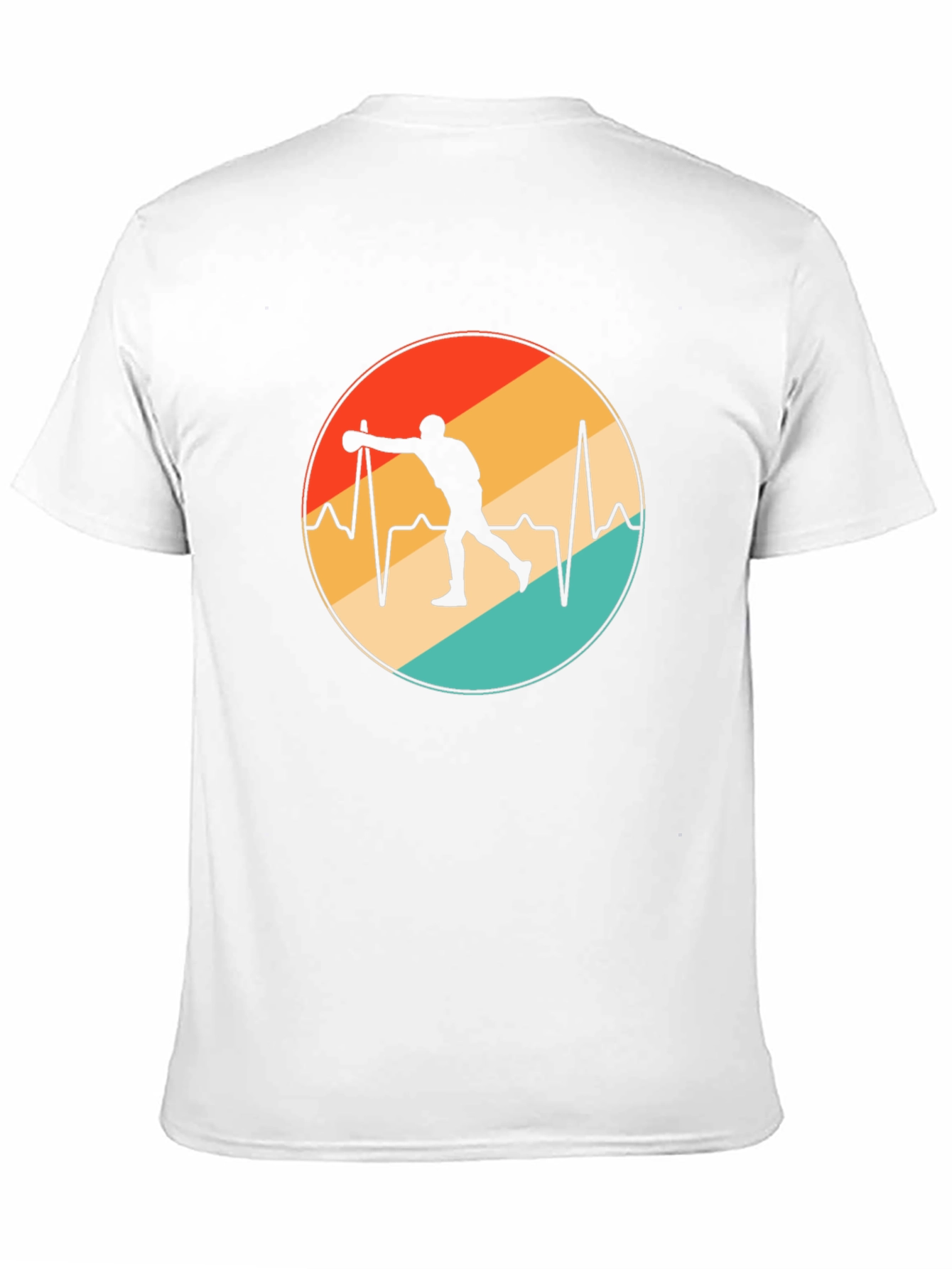 Black Bowling Heartbeat T-Shirt - Retro Design view 11