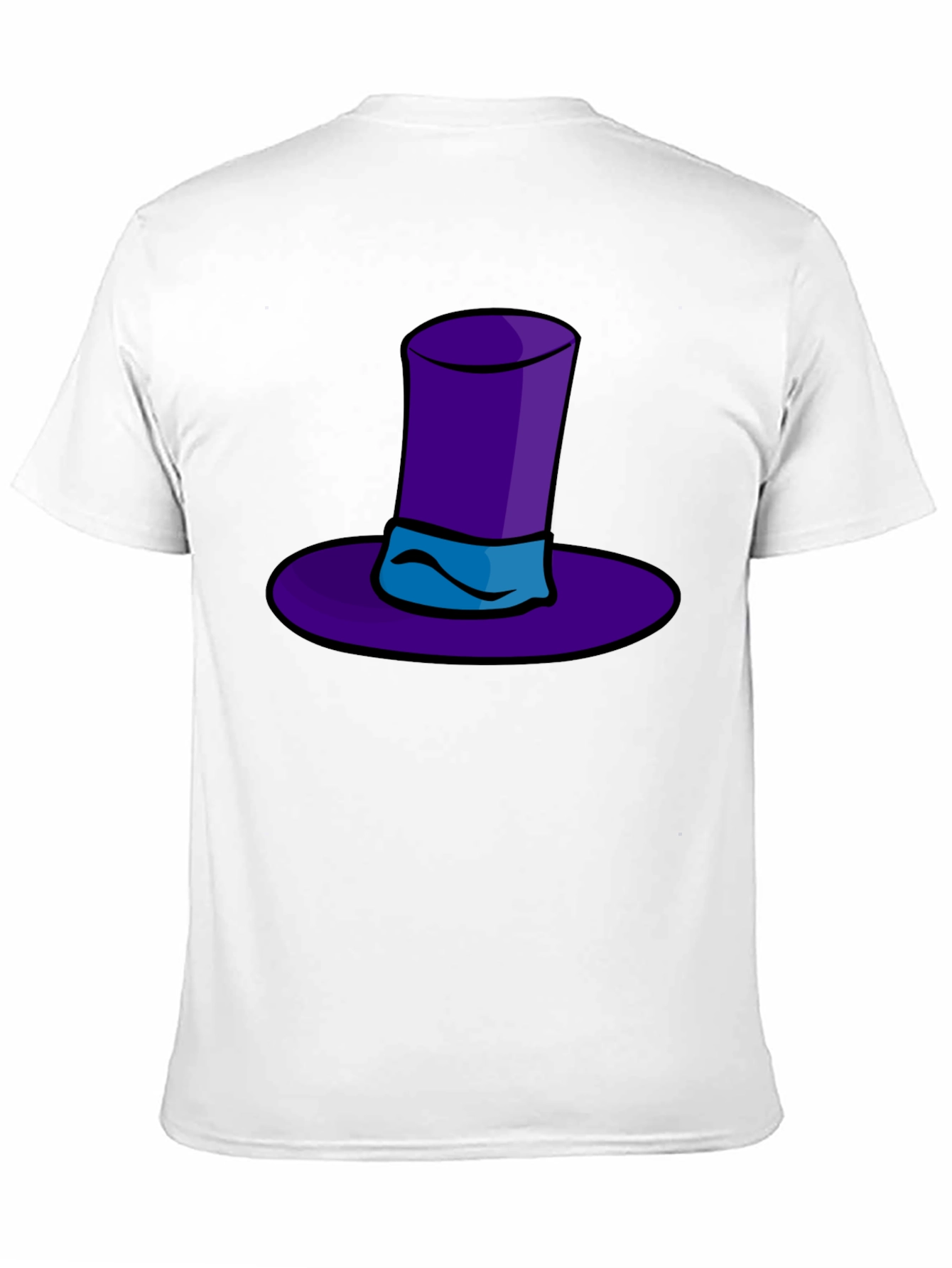 Whimsical Purple Hat Graphic Tee - Quirky Style - 11