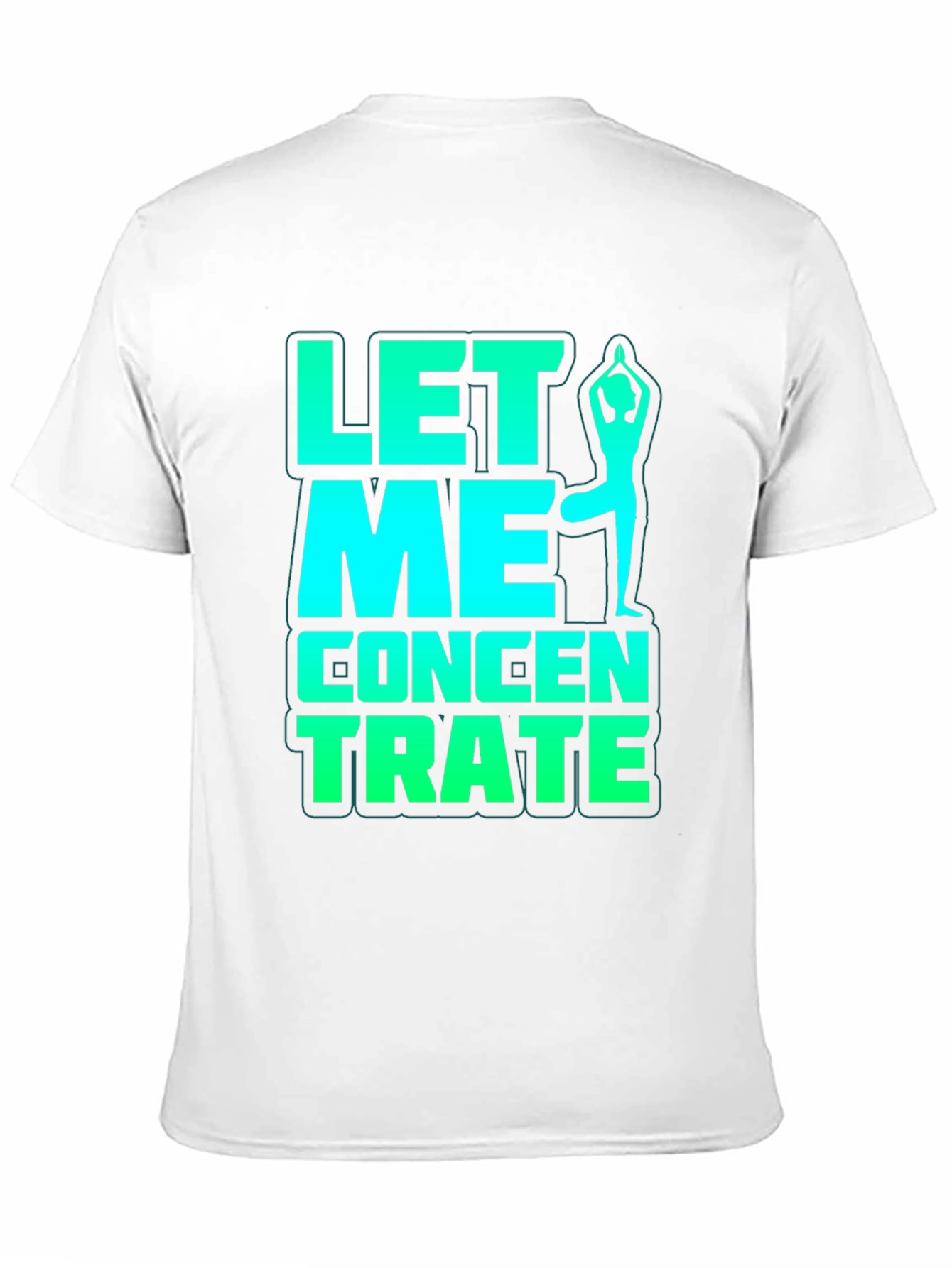 Black Let Me Concentrate Yoga Pose Graphic Tee view 11