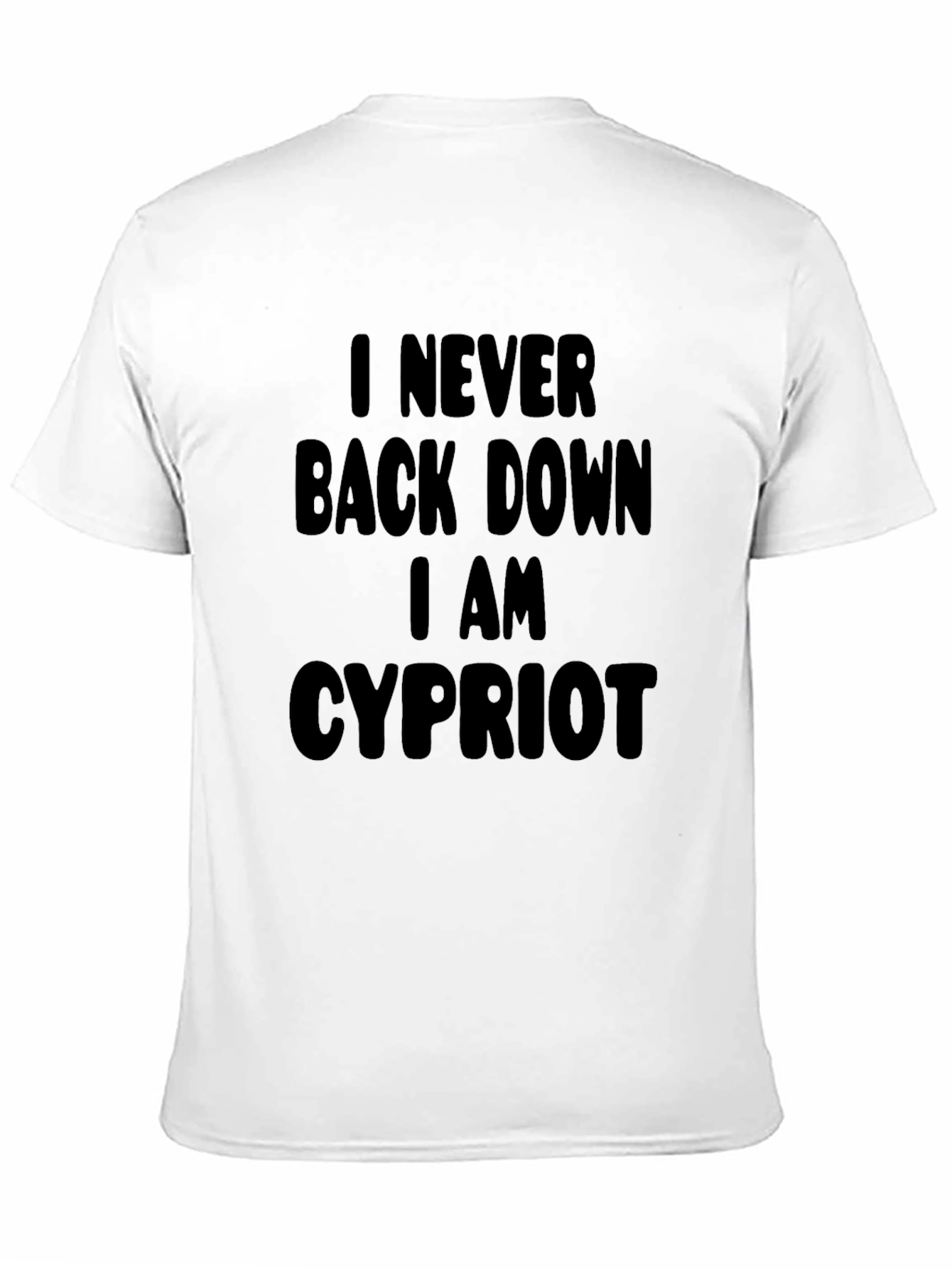 Black I Never Back Down Cypriot Black T-Shirt view 11
