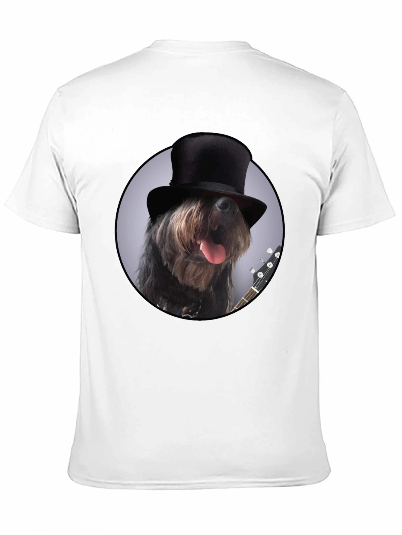 Black Dog in Top Hat Graphic T-Shirt view 11