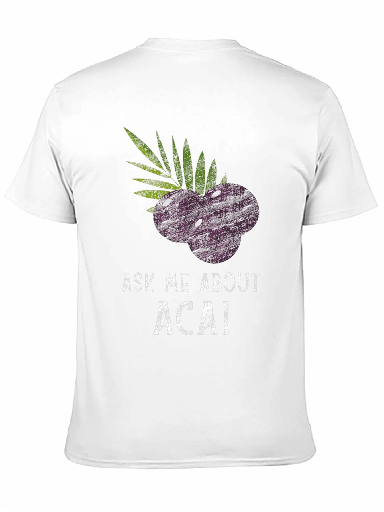 Black Ask Me About Acai Black T-Shirt view 11