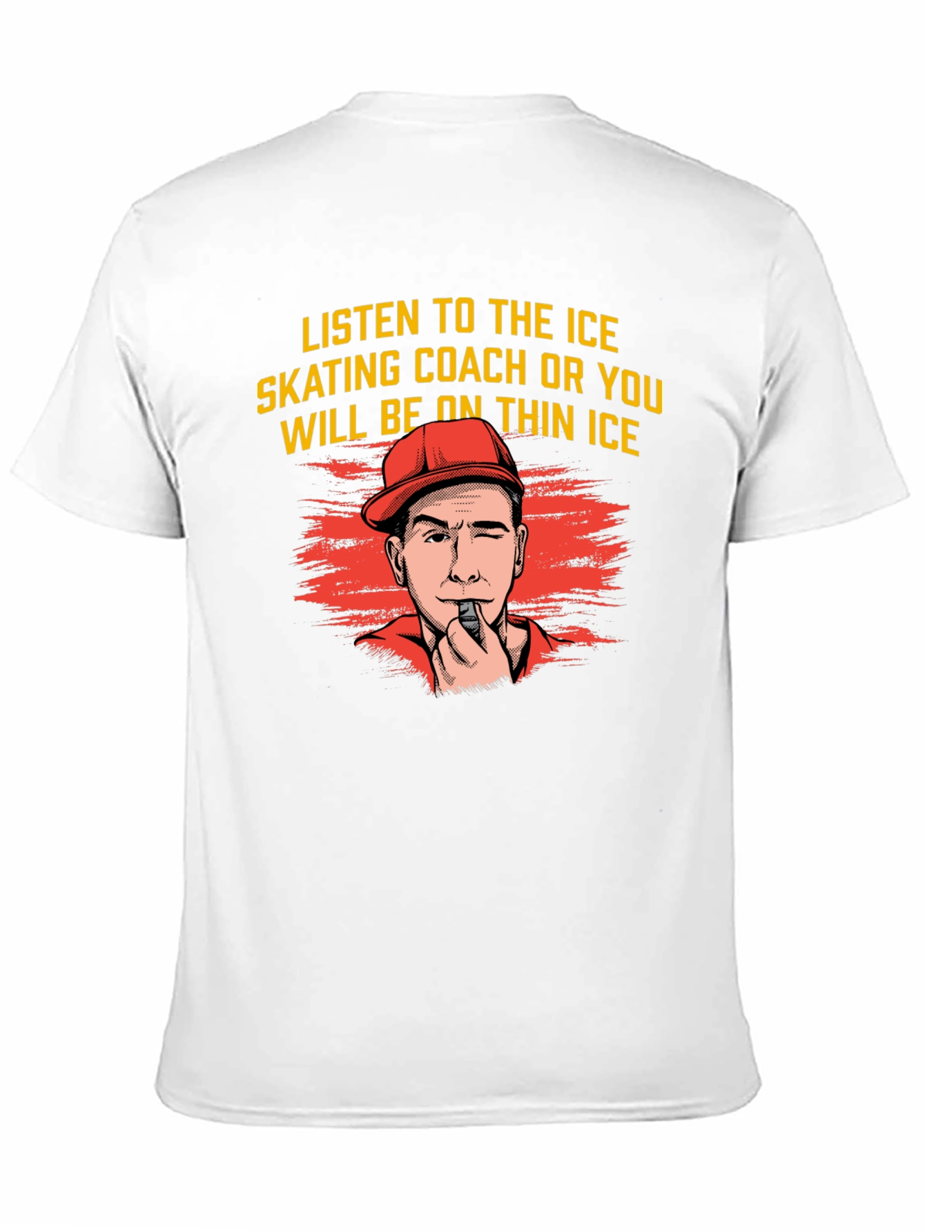 Black Listen To Ice Skating Coach Black Graphic Tee view 11