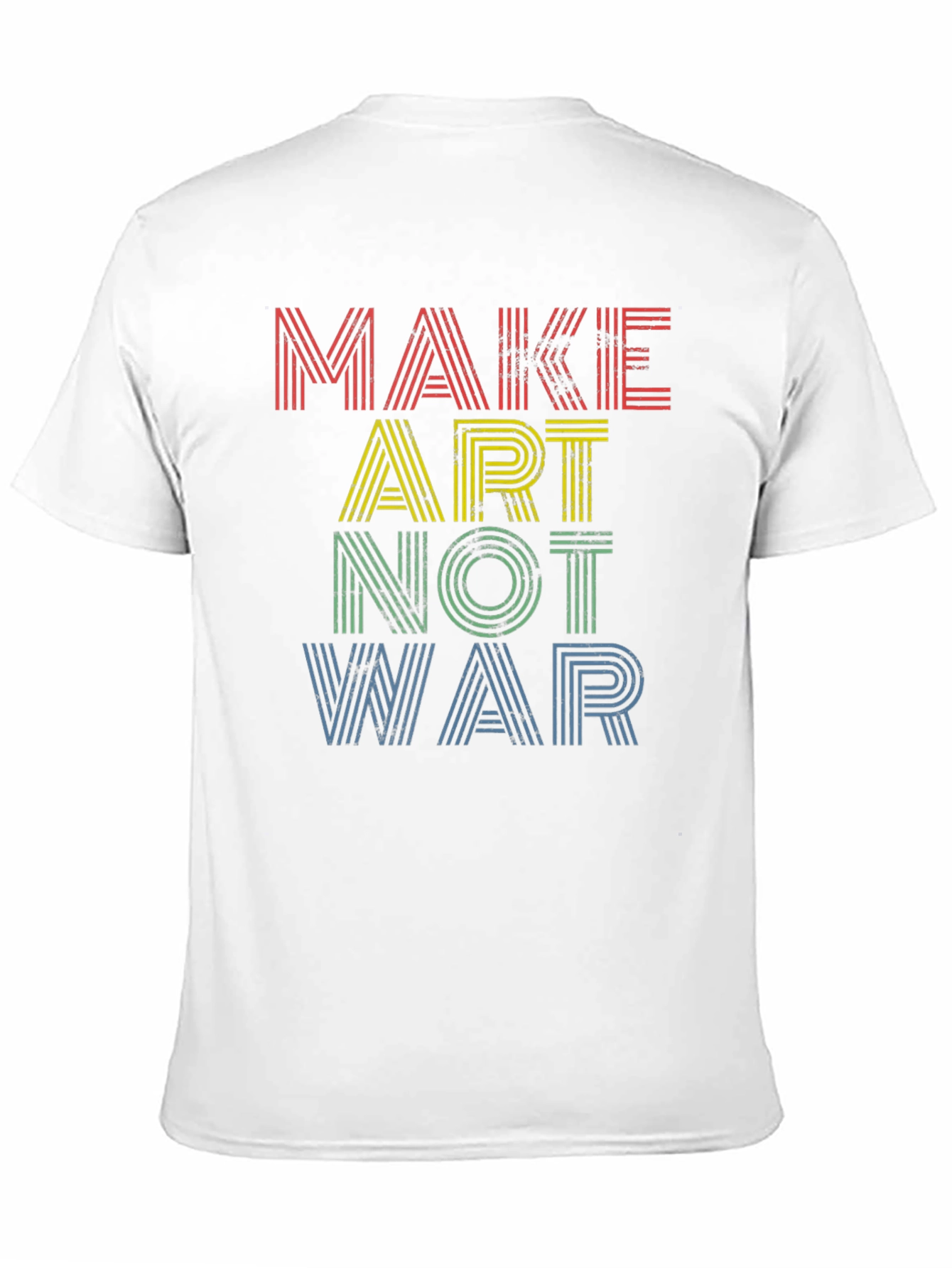 Black Make Art Not War Graphic Tee - Men's Black T-Shirt view 11