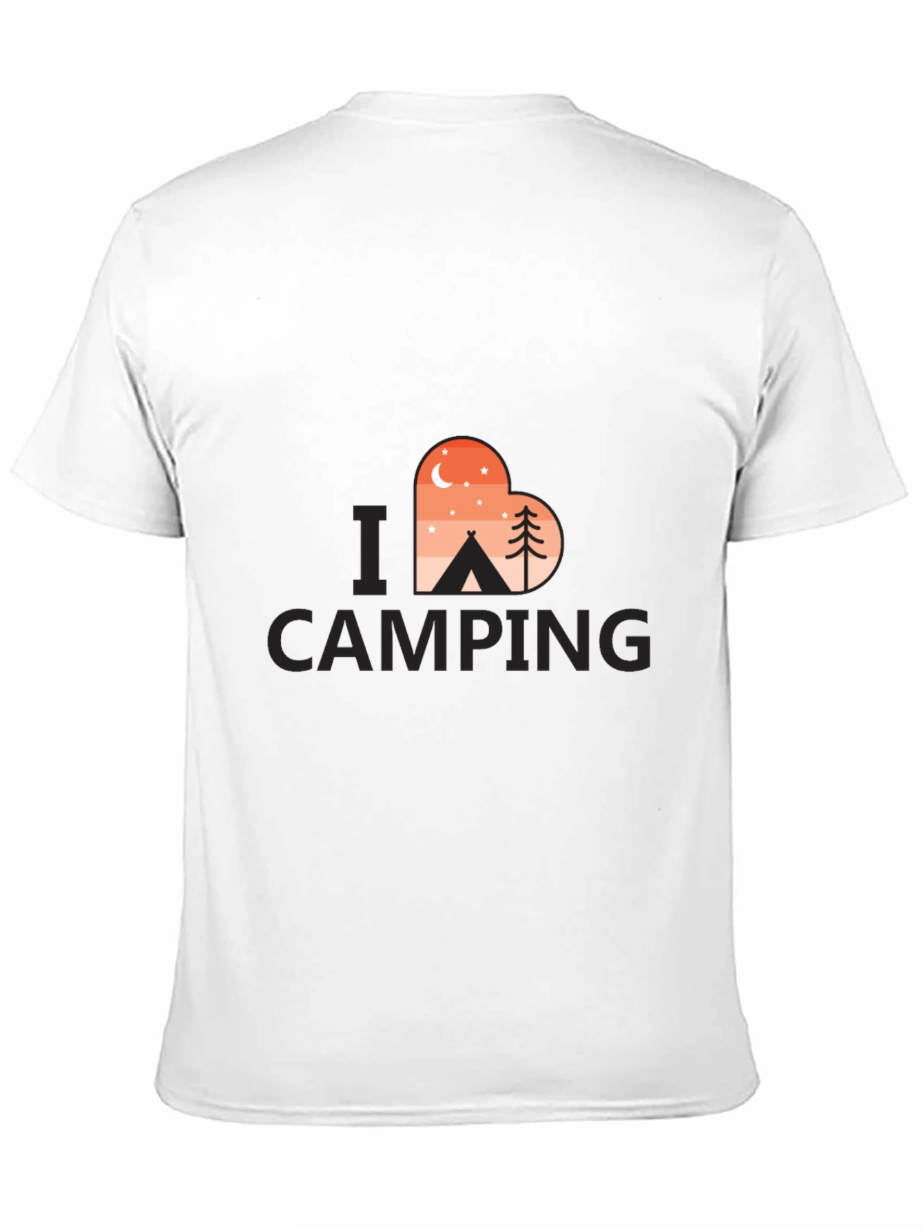 Black Camping Lover T-Shirt - Heart Design view 11