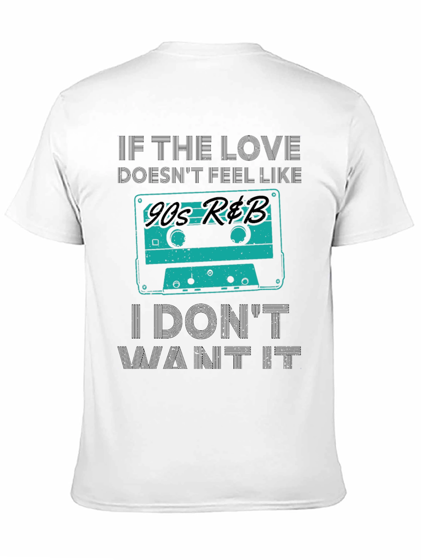 Black 90s R&B Cassette Tape Graphic Tee - Cool Retro Style view 11