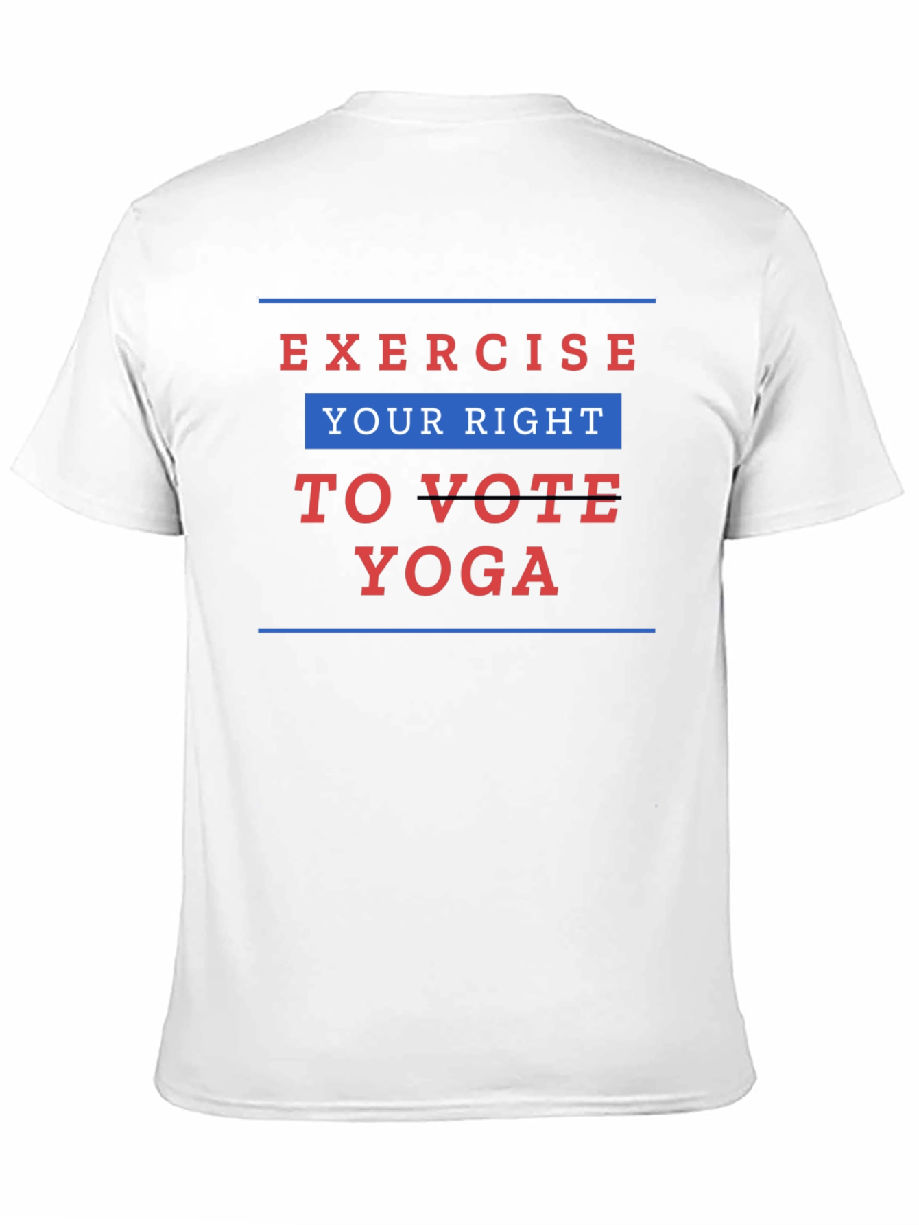 Black Exercise Your Right to Vote Yoga Graphic Tee view 11