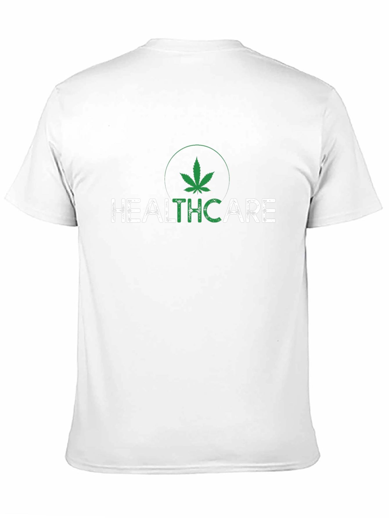 Black Healthcare Graphic Tee - Cannabis Leaf Design view 11