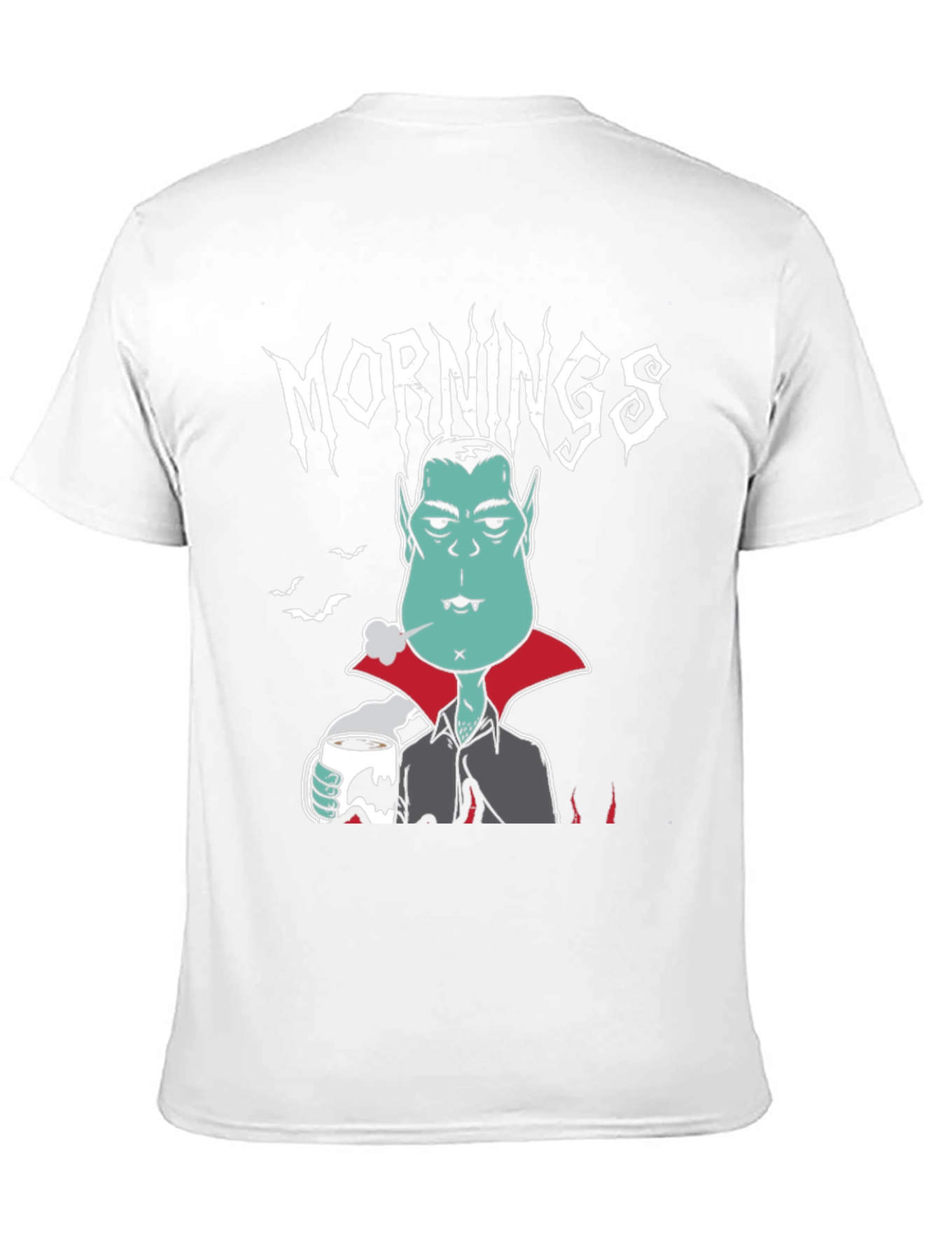 Black Mornings Vampire Graphic Tee - Black Cotton view 11