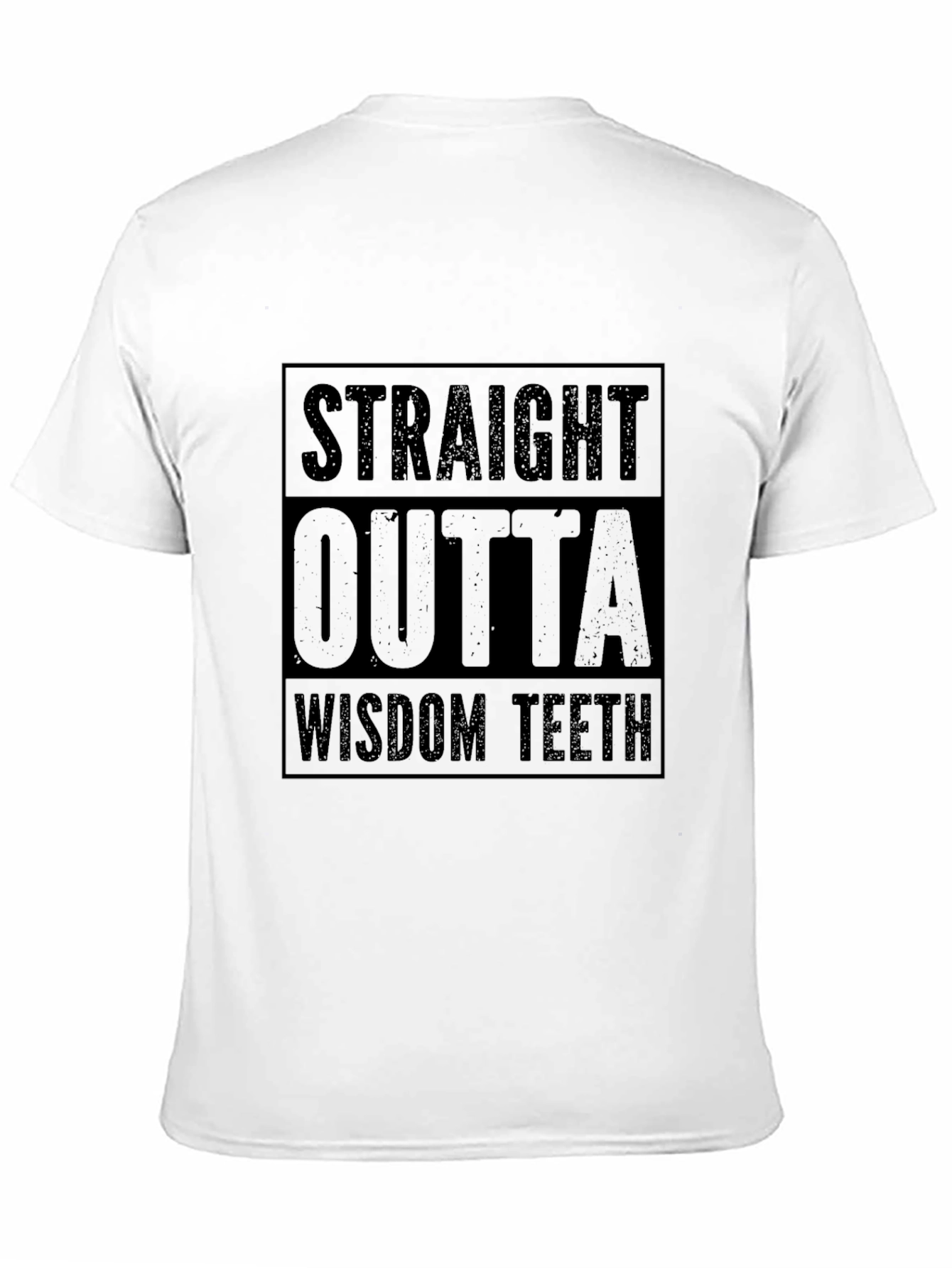 Black Straight Outta Wisdom Teeth Graphic Tee - Black view 11