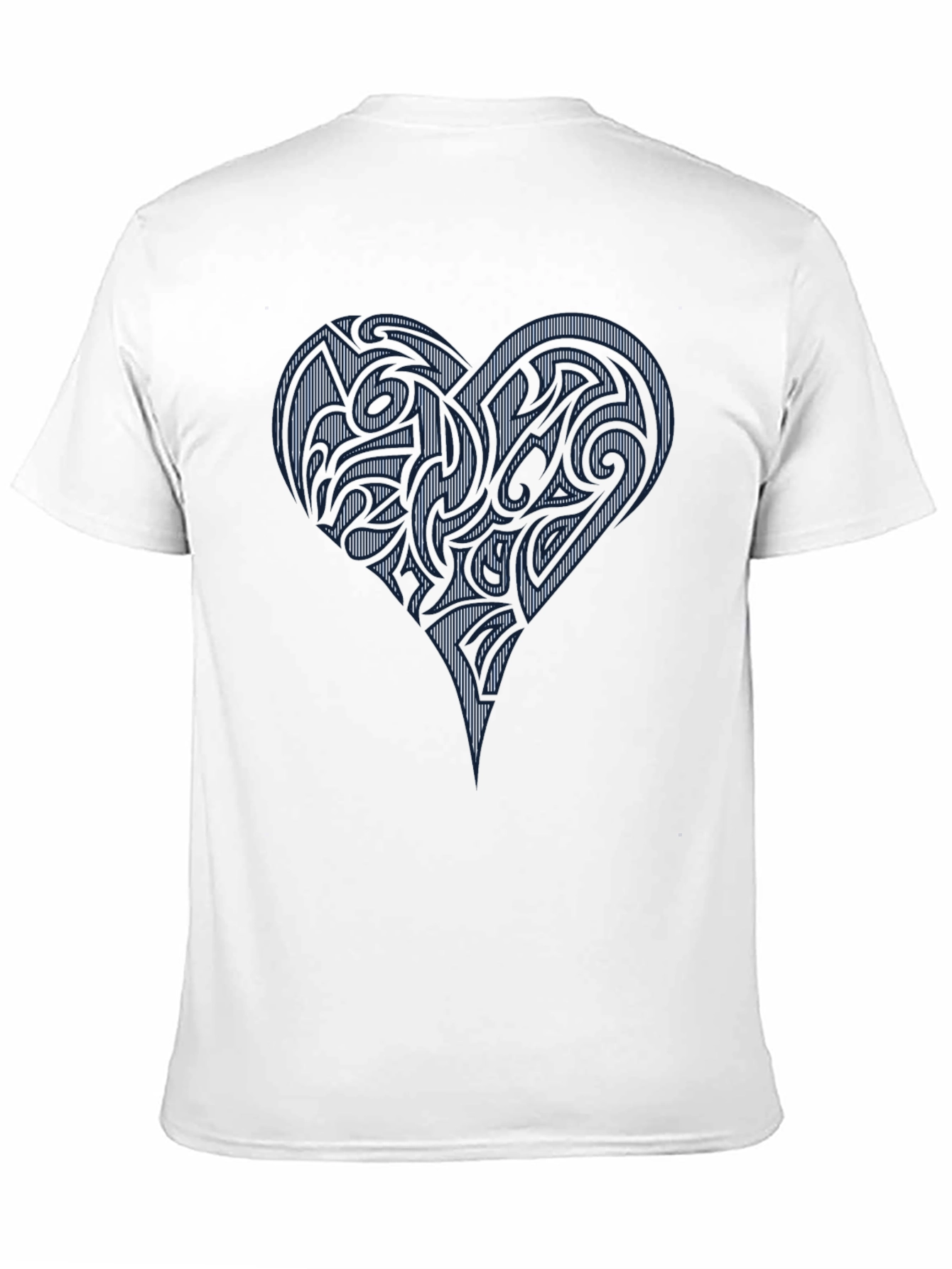 Black Tribal Heart Graphic Black T-Shirt view 11