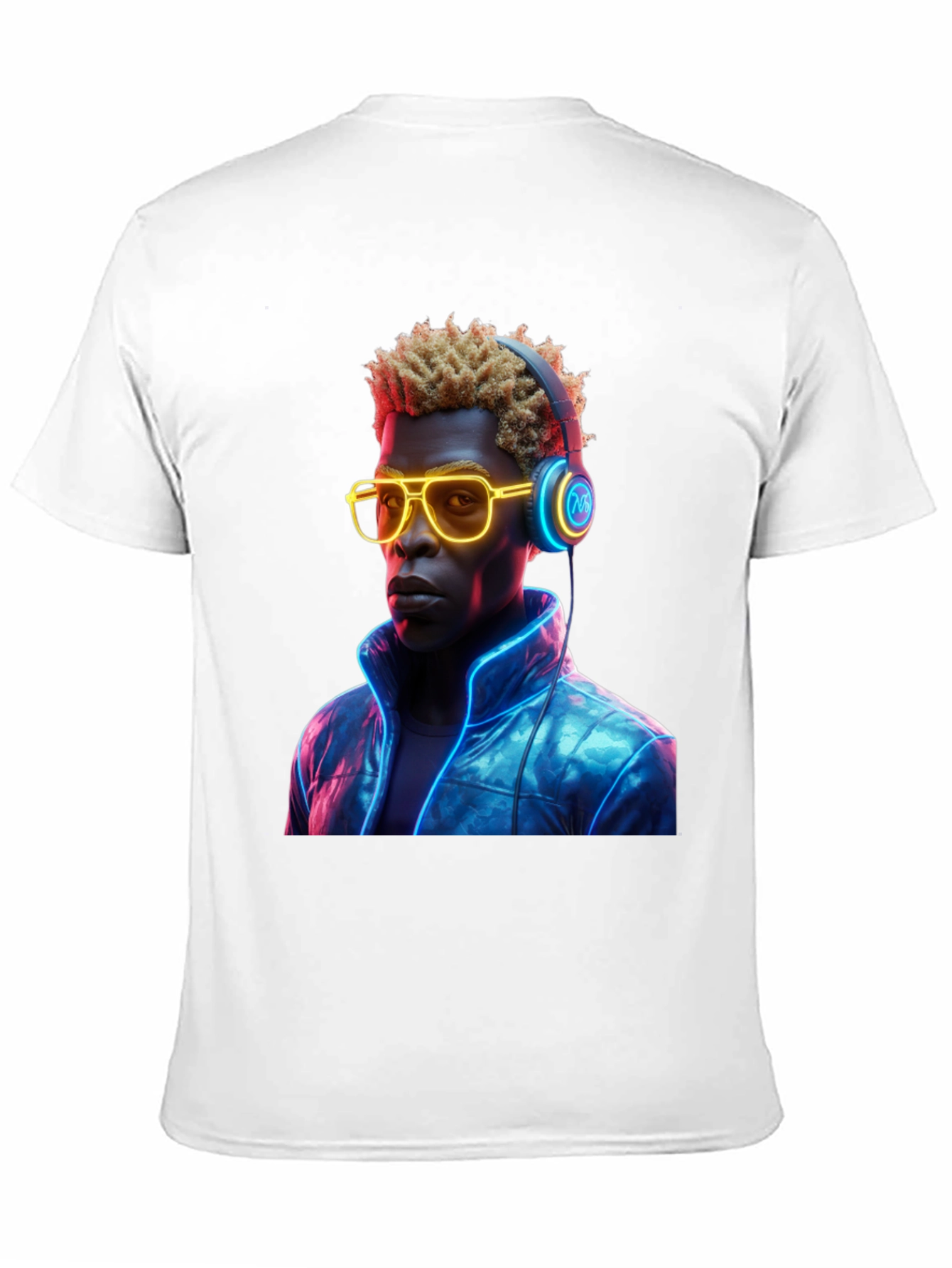 Black Neon Vibes Graphic Tee - Cool Trendy Style view 11