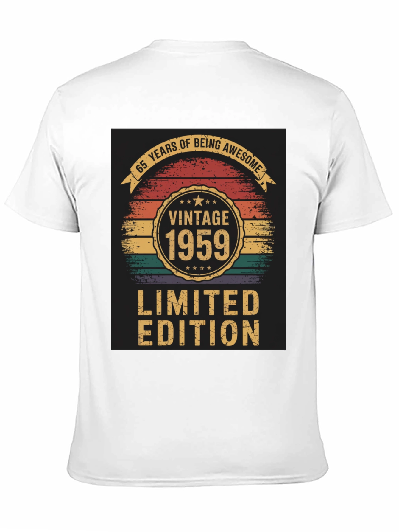 Black Vintage 1959 Limited Edition 65th Birthday T-Shirt view 11