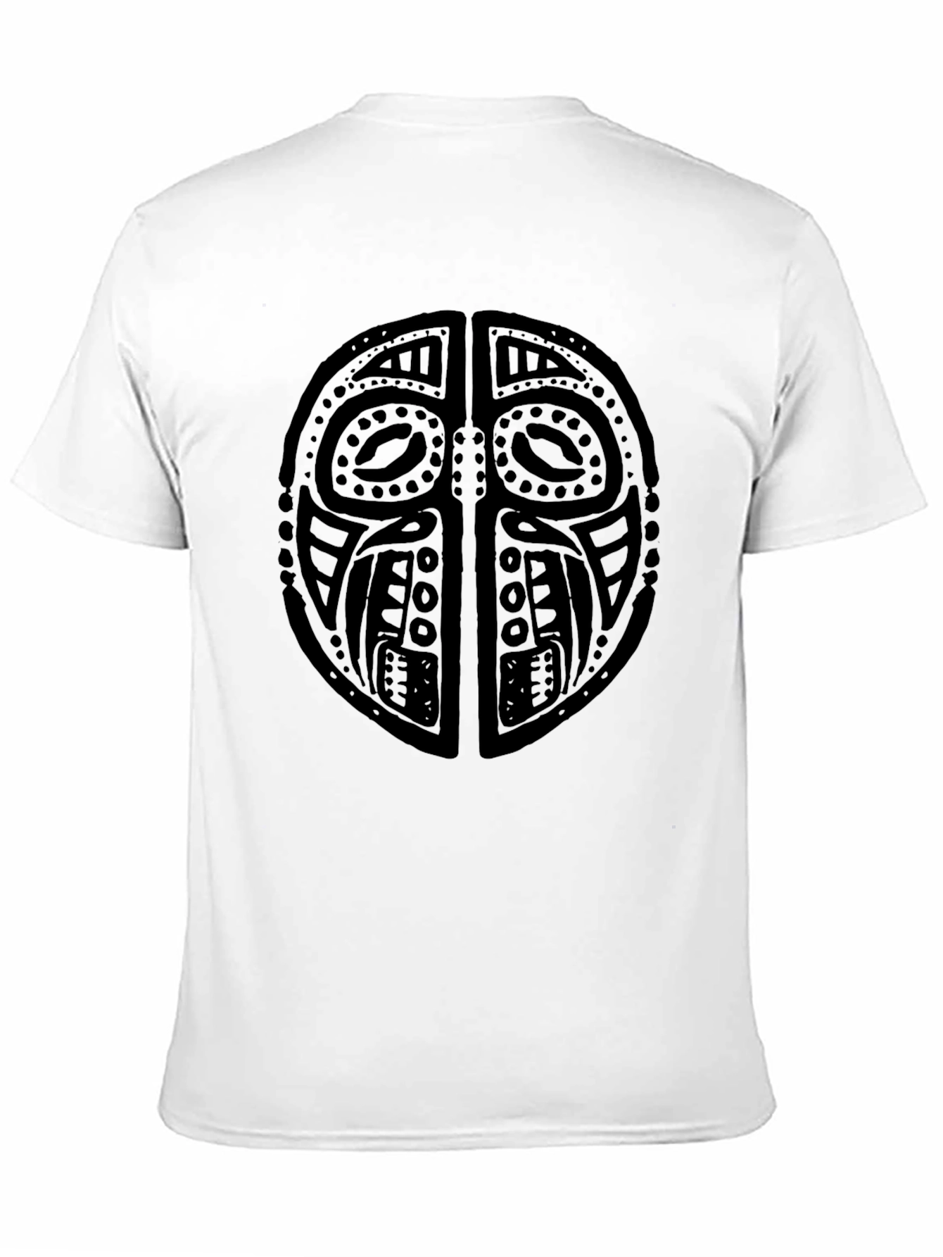 Black Tribal Mask Graphic Black T-Shirt view 11
