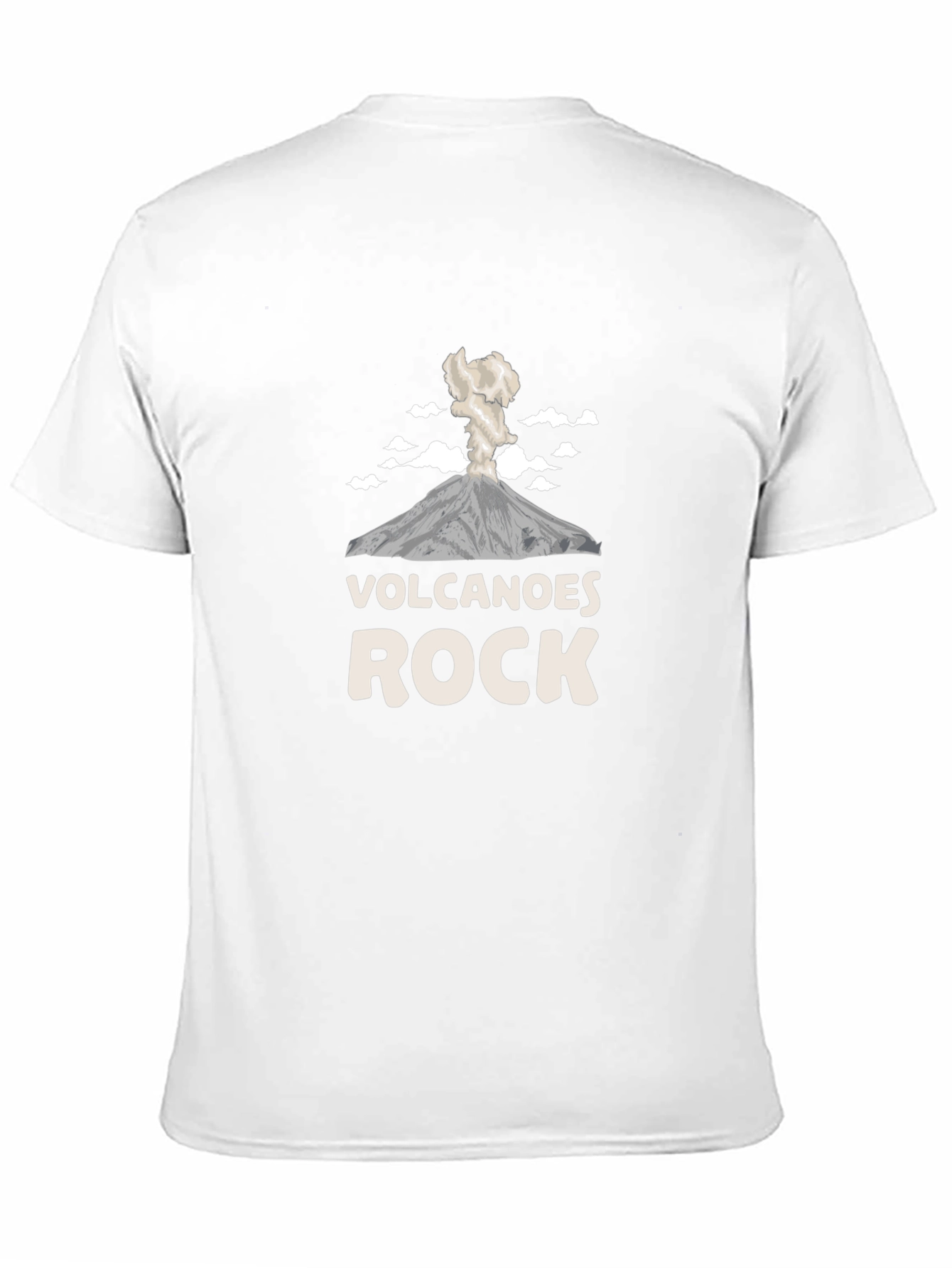 Black Volcanoes Rock Graphic Tee - Black Cotton T-Shirt view 11