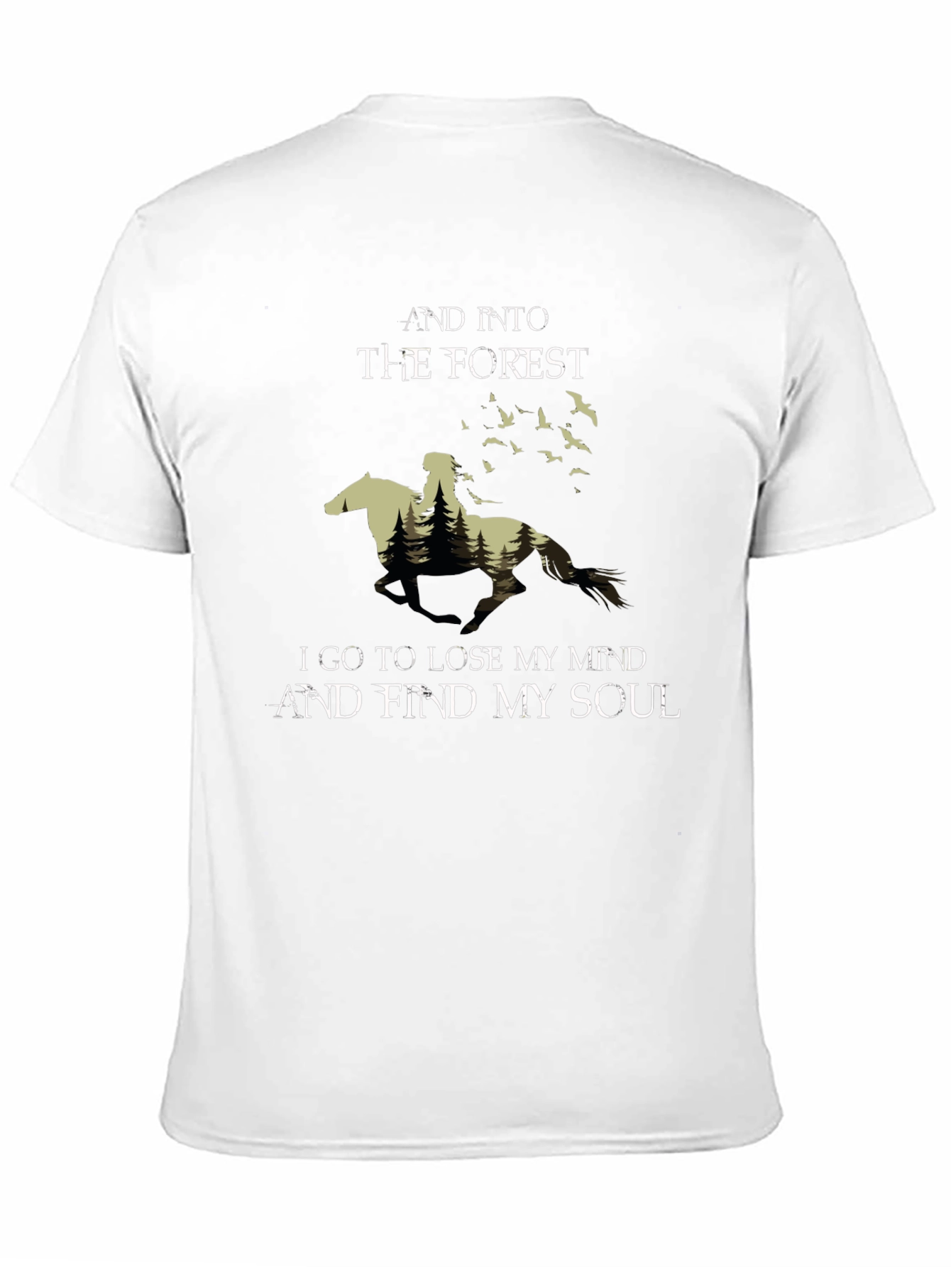 Black And Into the Forest Horse T-Shirt view 11
