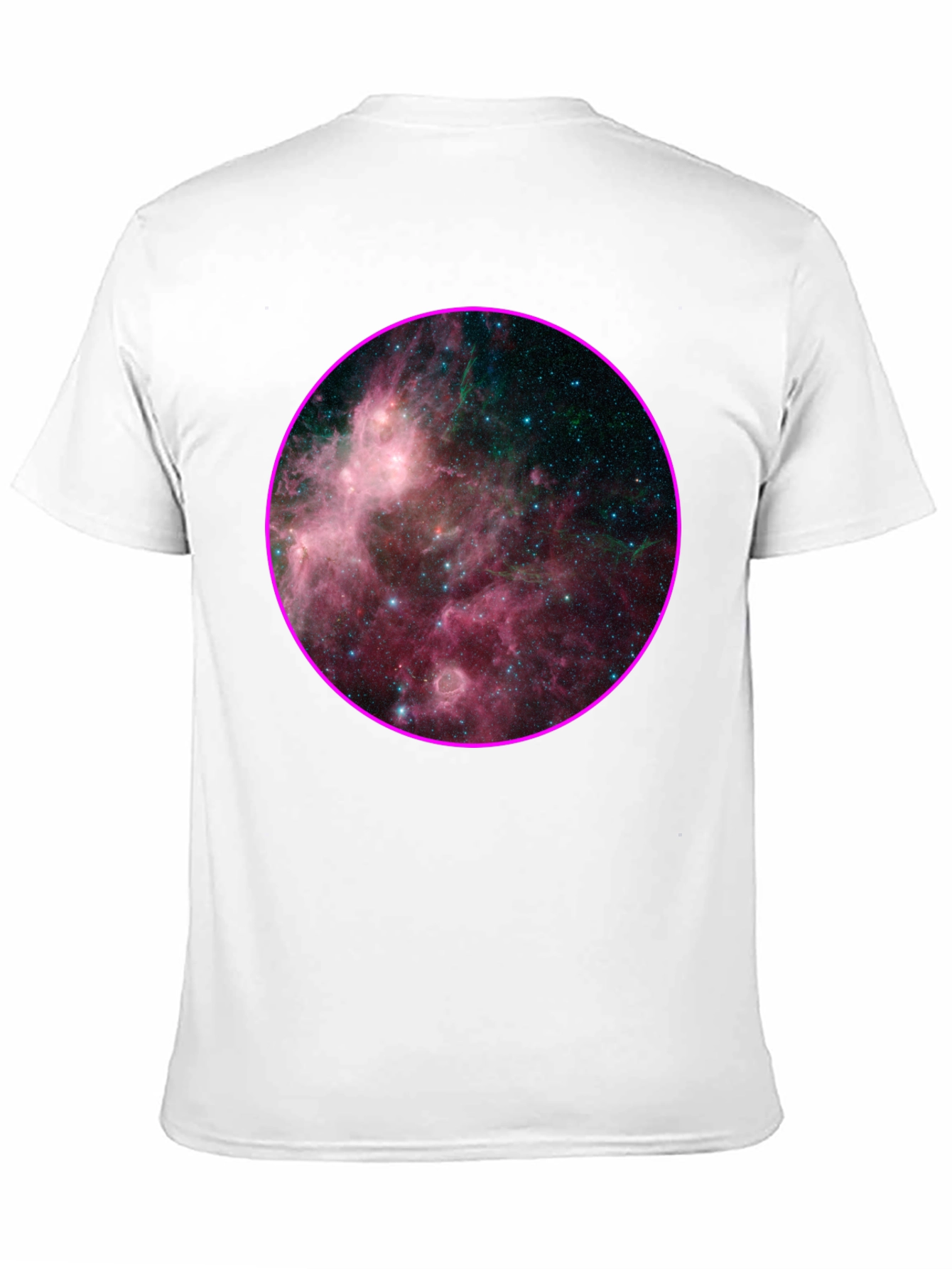 Black Nebula Galaxy Print Black T-Shirt view 11