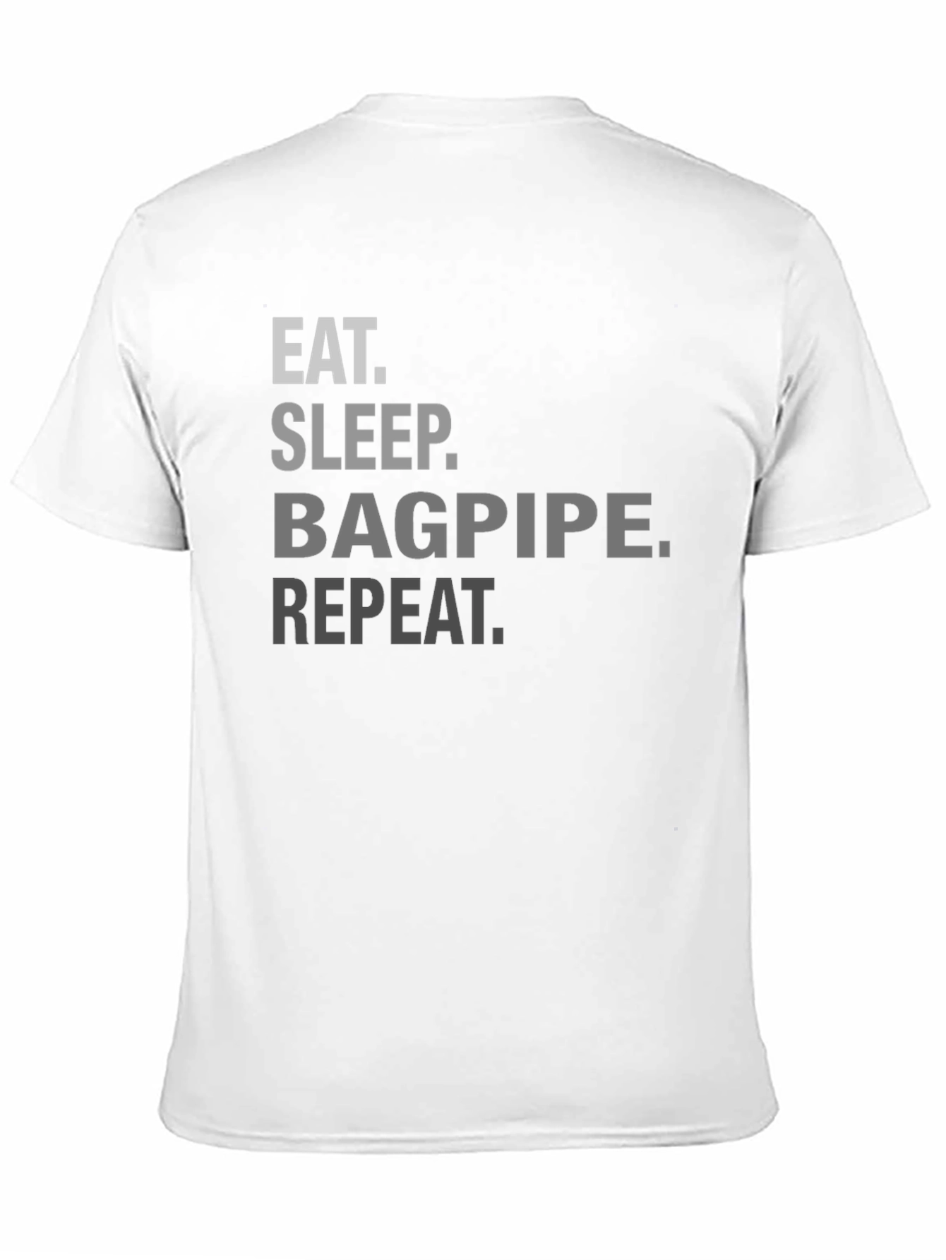 Black Eat Sleep Bagpipe Repeat Black T-Shirt view 11