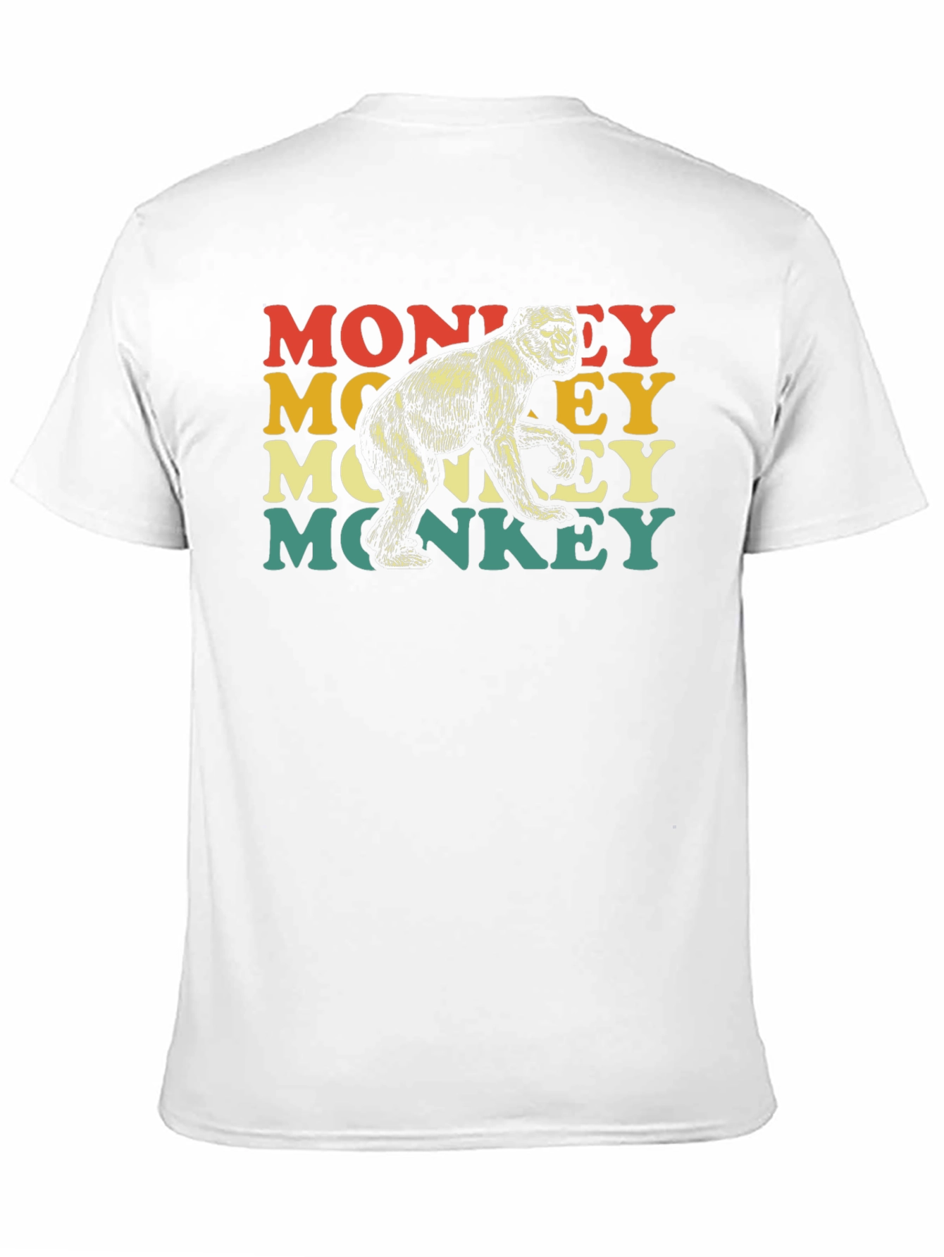 Black Retro Monkey T-Shirt - Cool Animal Graphic Tee view 11