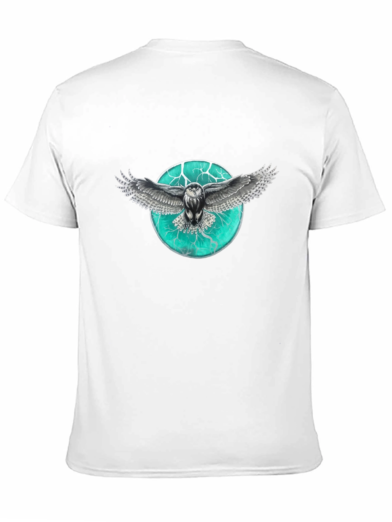 Black Owl Graphic Print Men's T-Shirt view 11