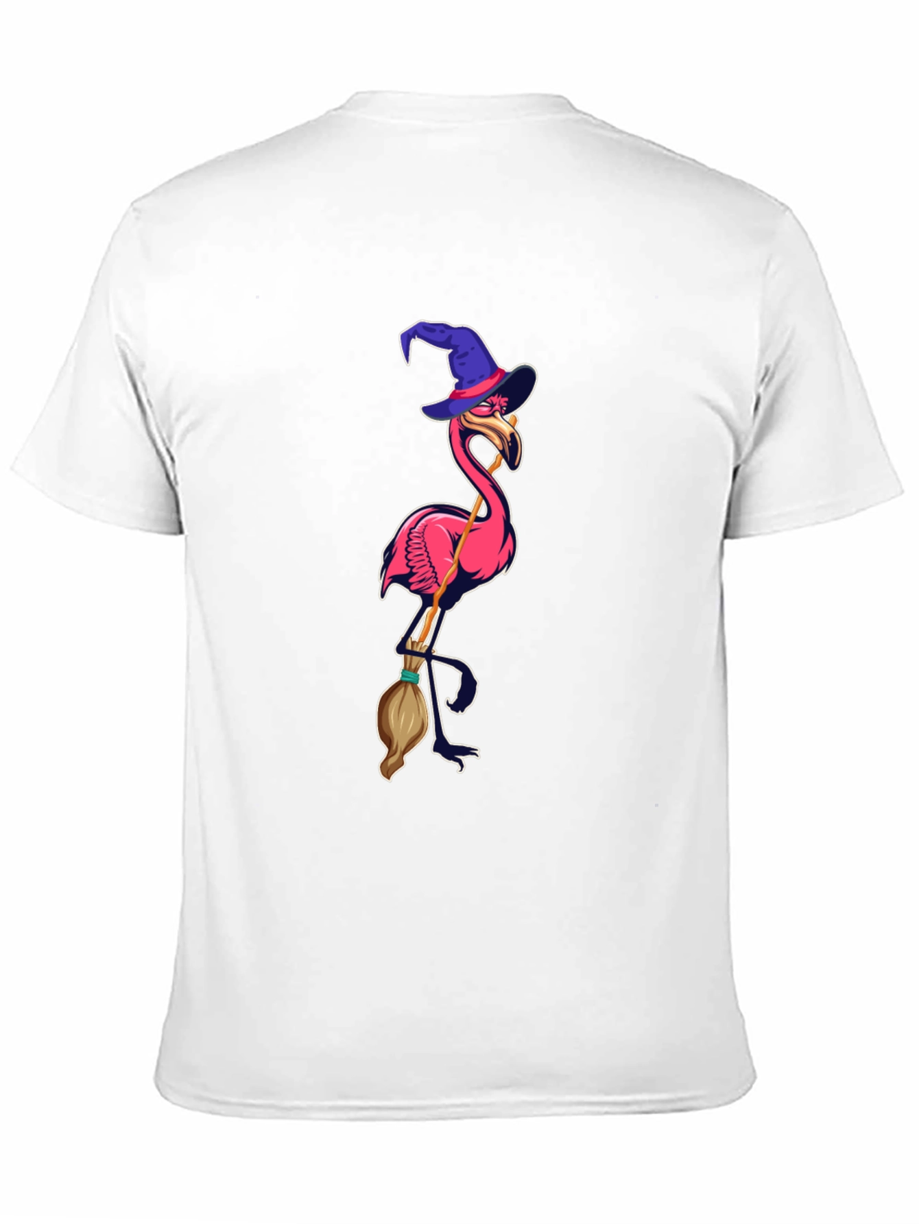 Black Witch Flamingo Graphic Tee - Black Cotton T-Shirt view 11
