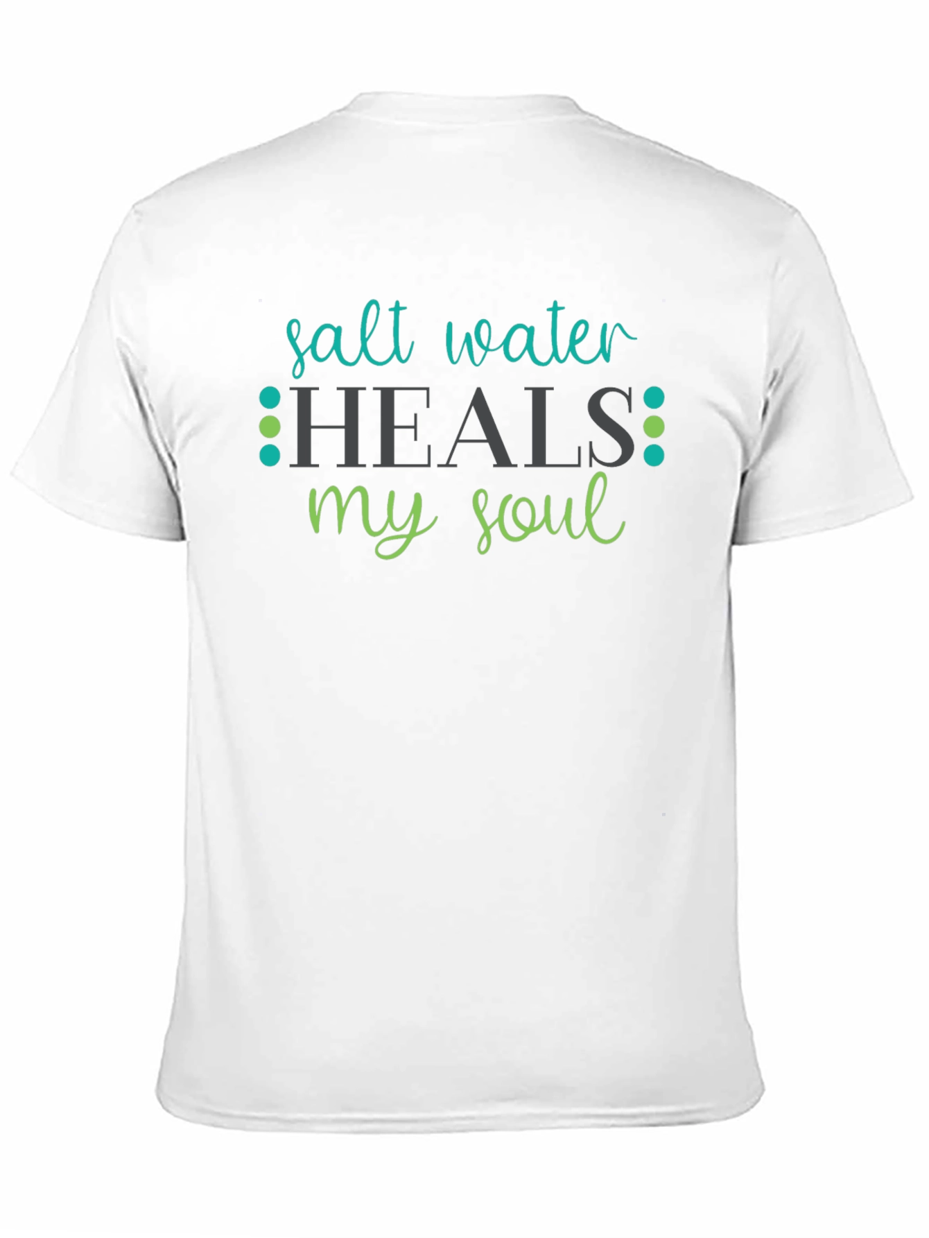 Black Salt Water Heals My Soul Black T-Shirt view 11