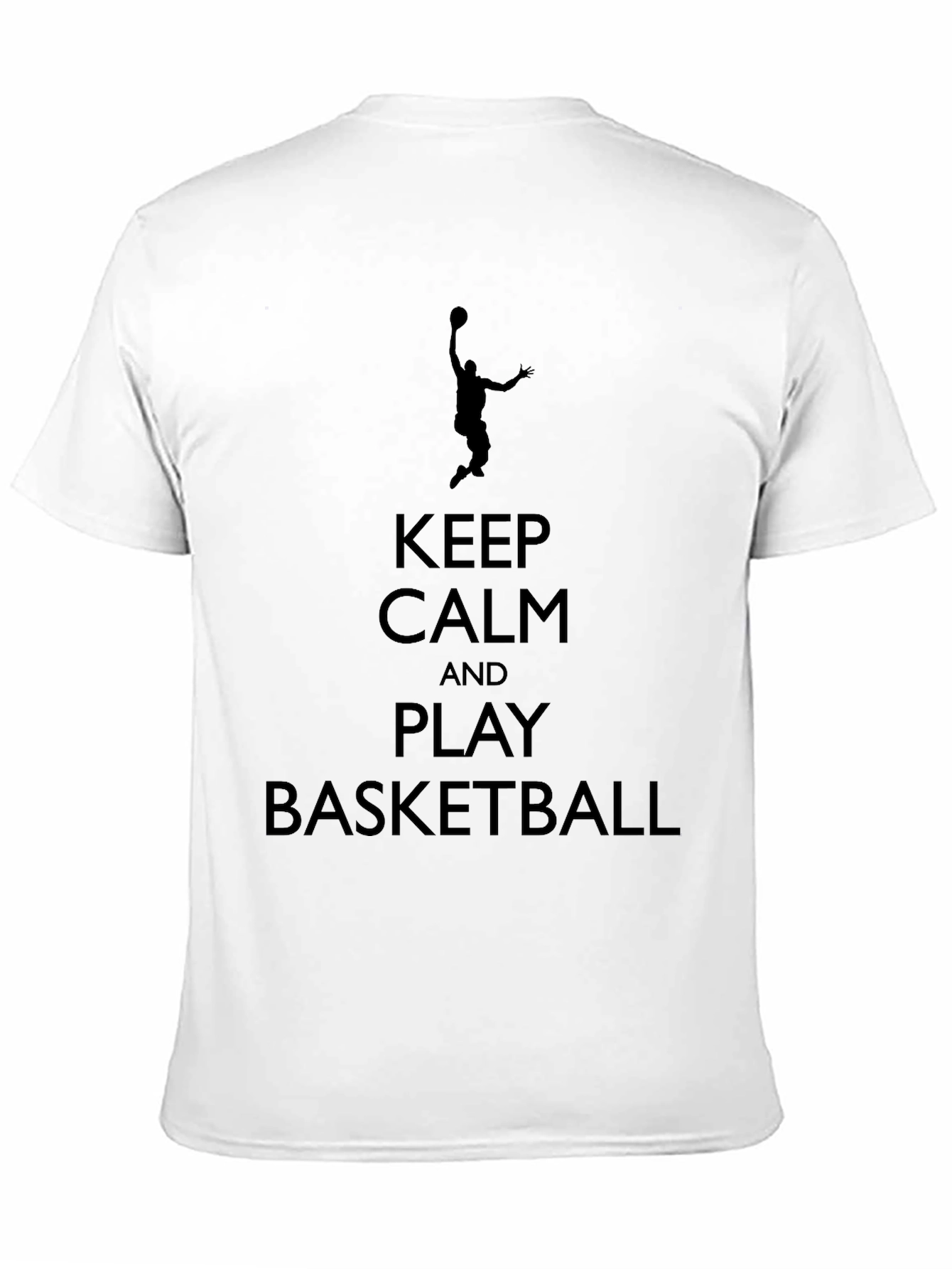 Black Keep Calm Basketball Player Graphic Tee view 11