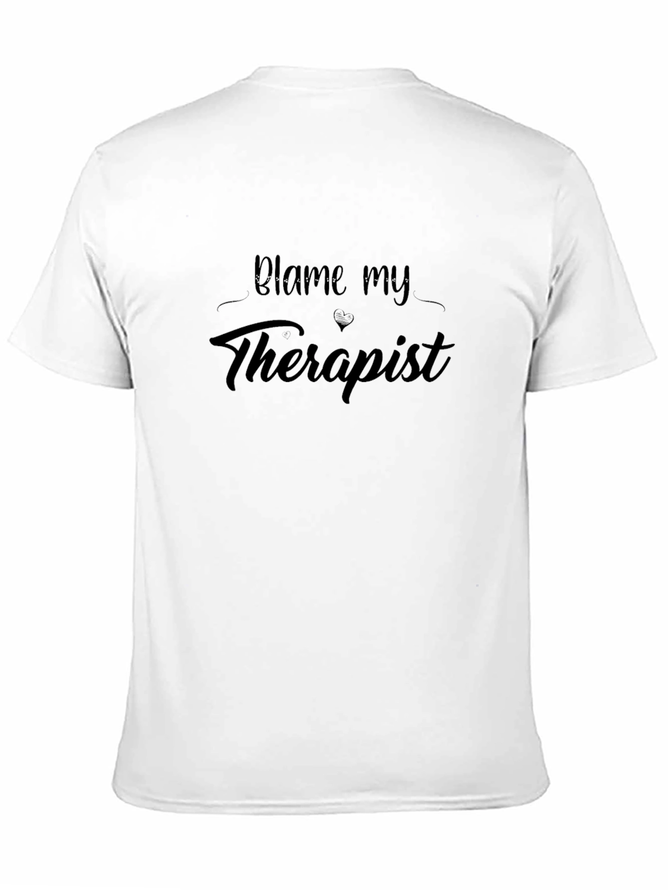 Black Blame My Therapist Black T-Shirt view 11