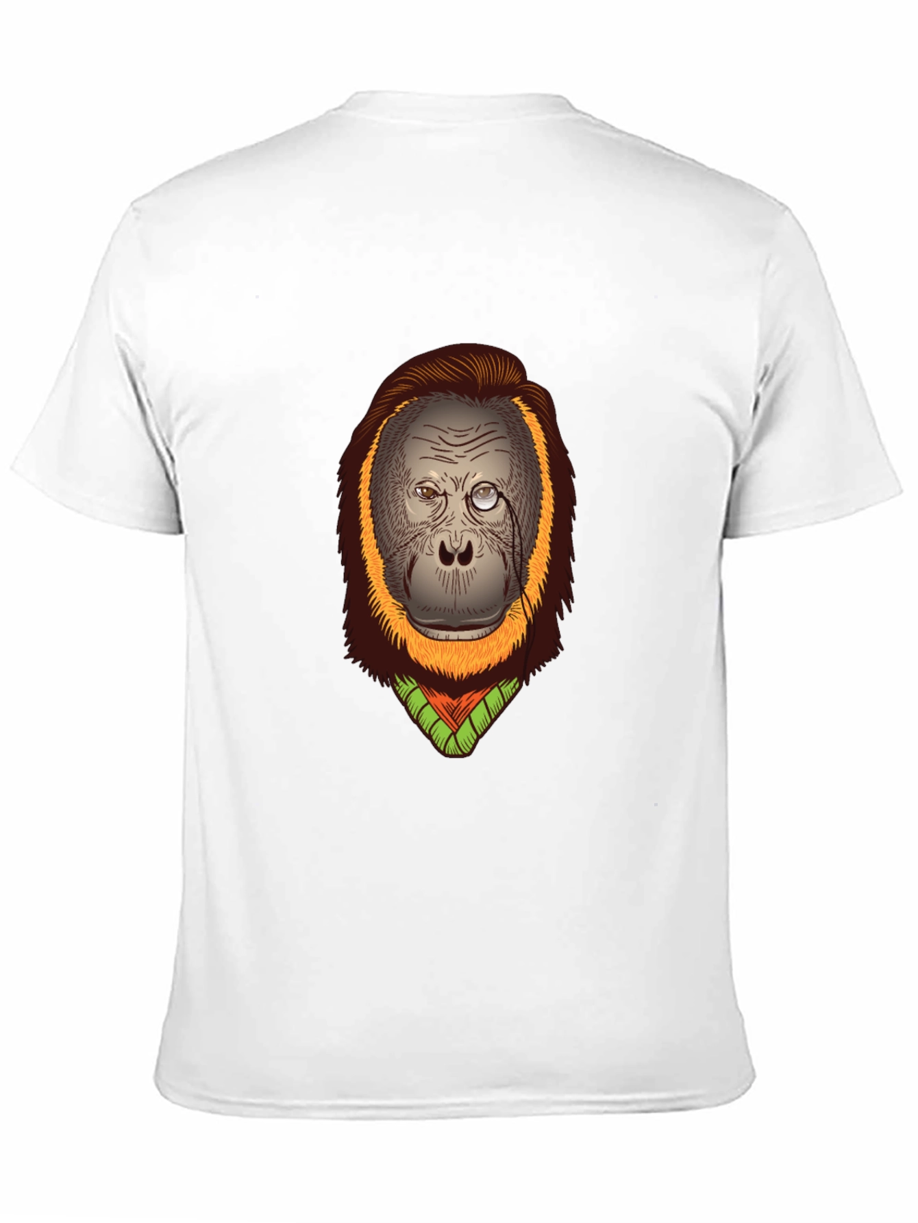 Black Orangutan T-Shirt: Gentleman Monkey Design view 11