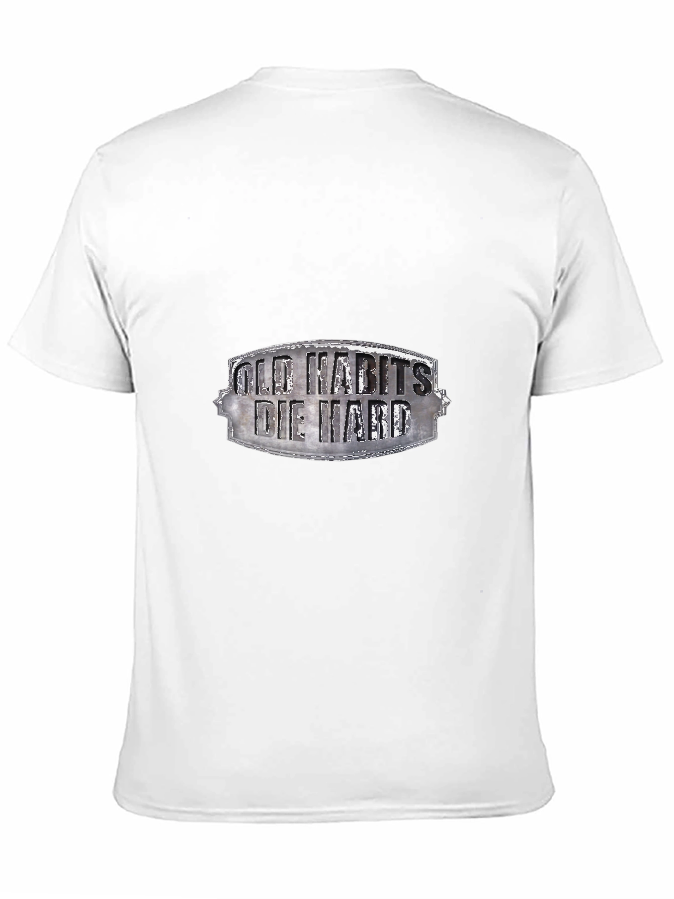 Black Old Habits Die Hard Graphic Tee view 11