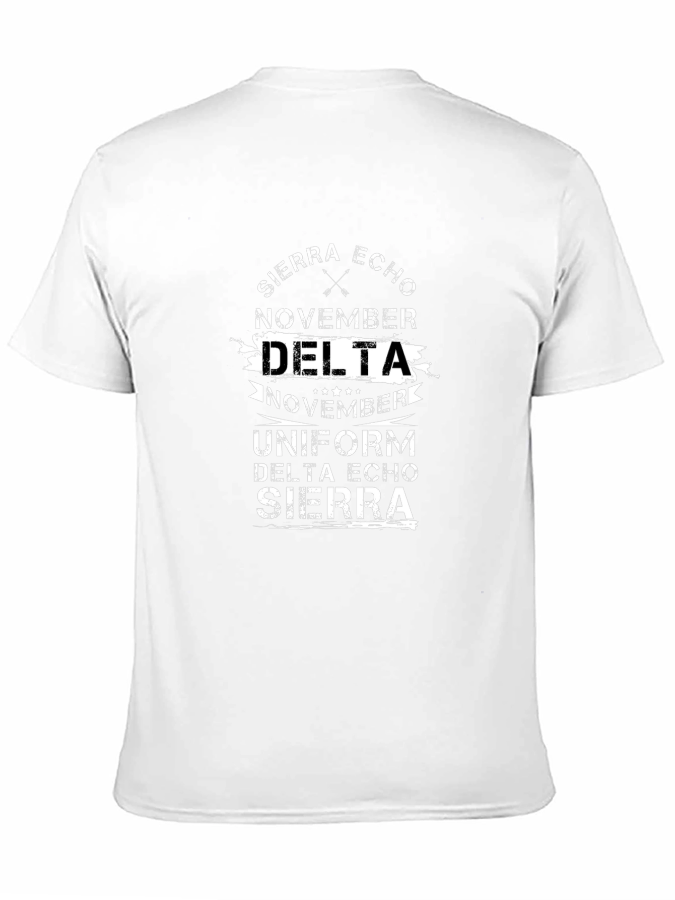 Black Sierra Echo November Delta Graphic T-Shirt view 11