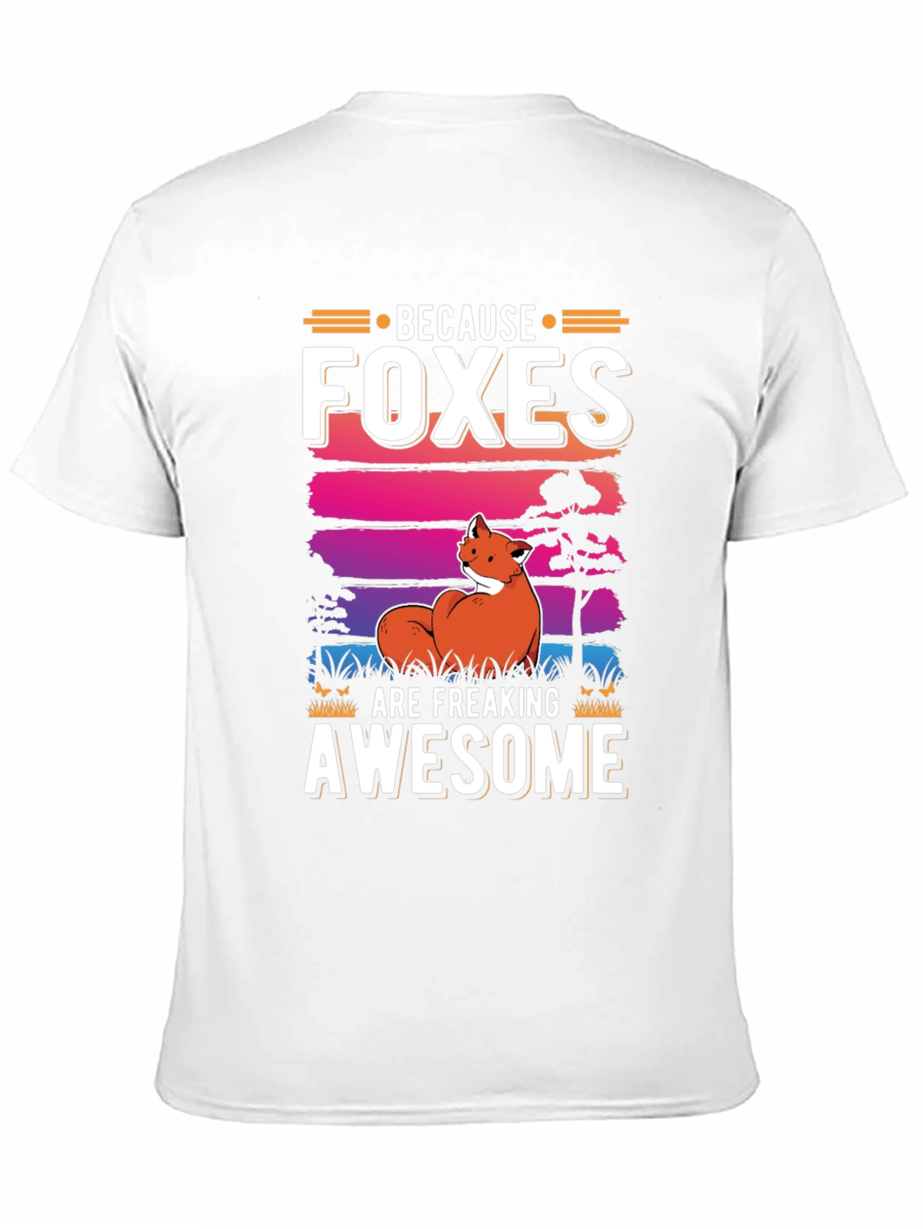 Foxes Are Awesome Graphic Tee - Unisex Black Shirt - 11
