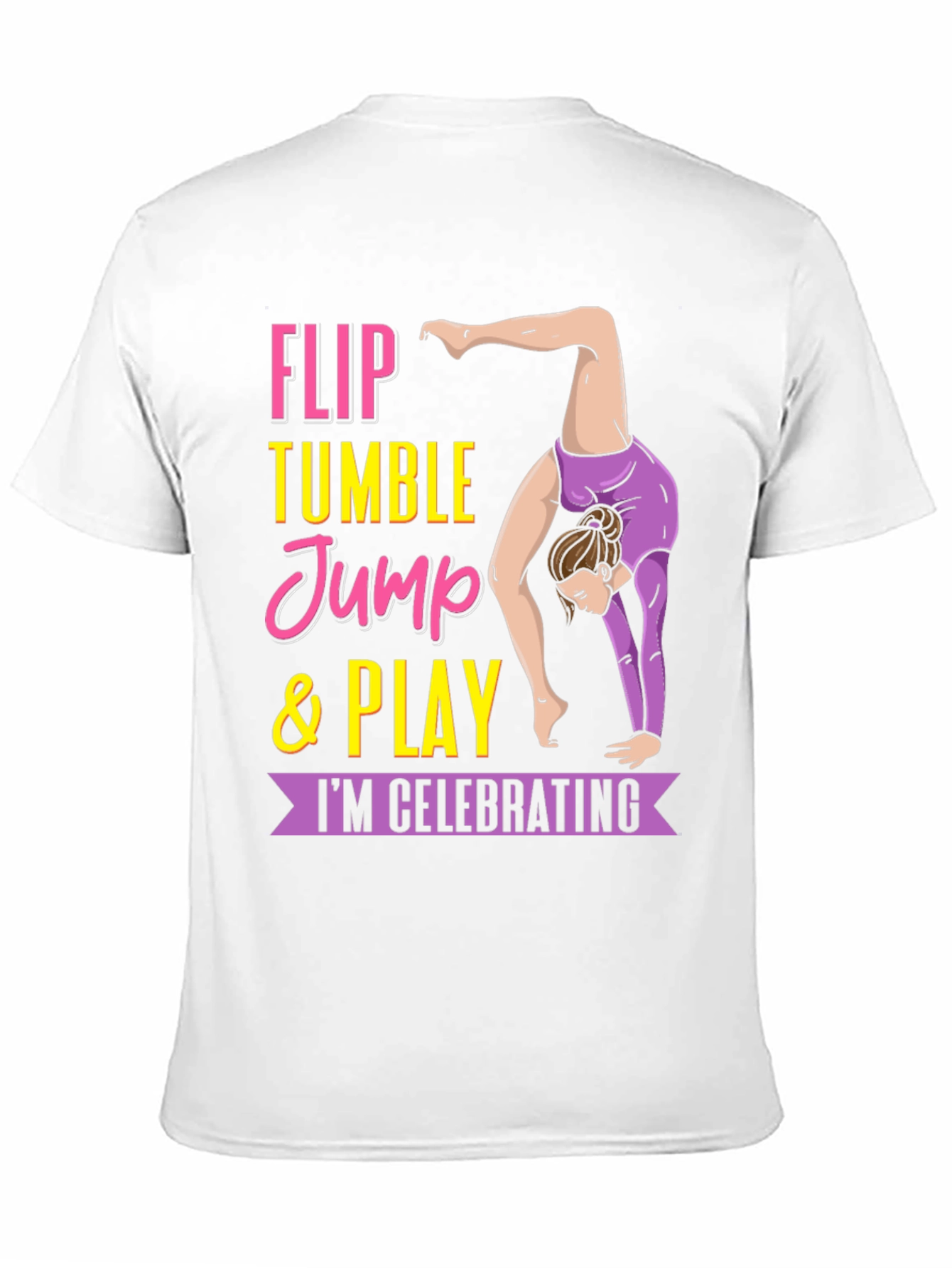 Black Gymnastics T-Shirt - Flip, Tumble, Jump & Play Tee view 11
