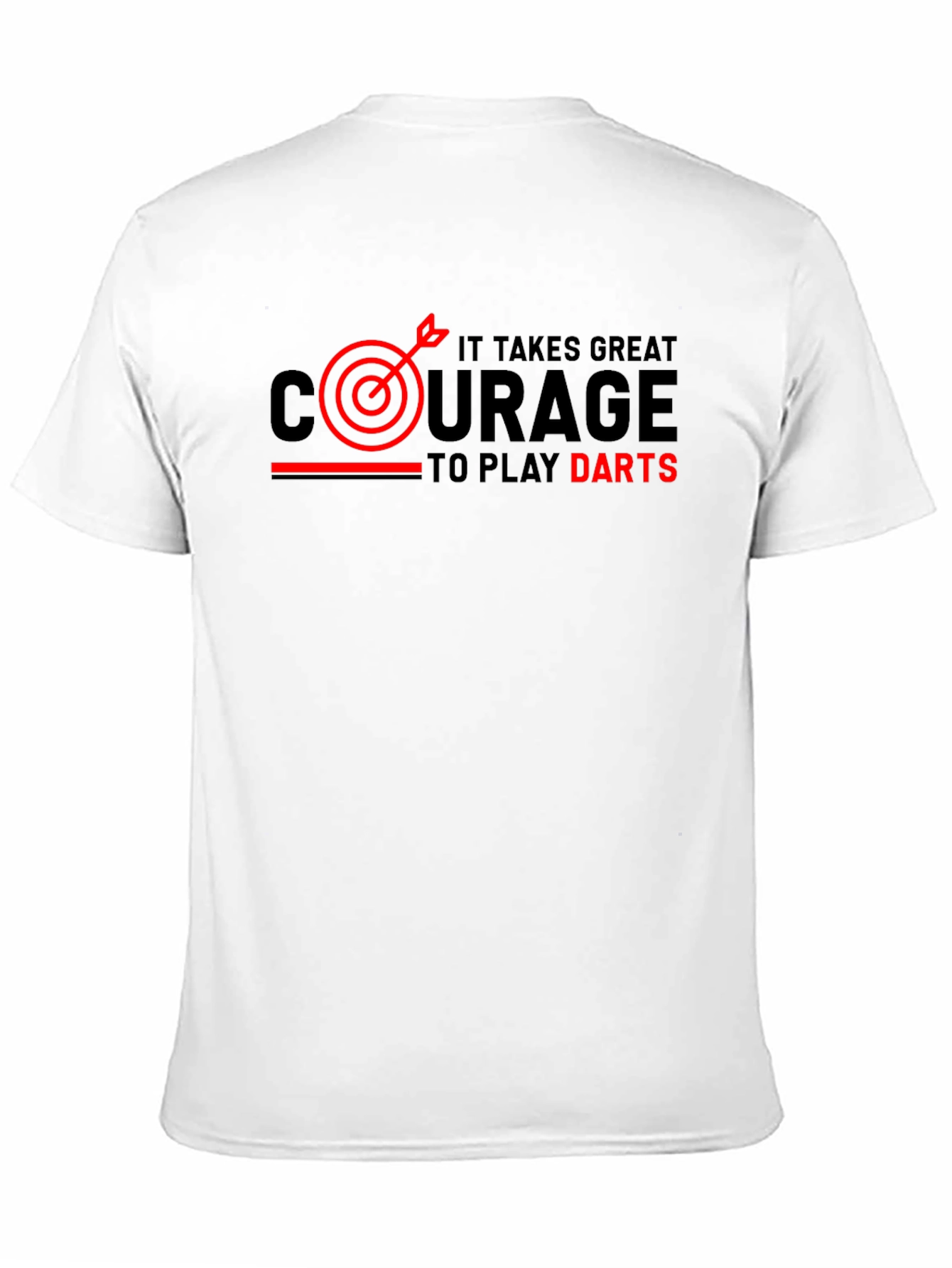 Black Courage to Play Darts Graphic Tee view 11