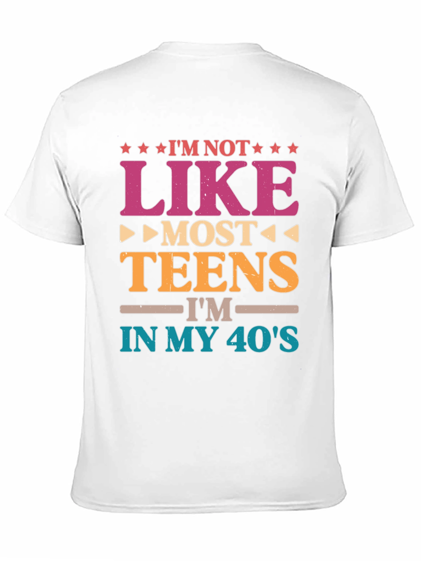 Black I'm Not Like Most Teens T-Shirt - 40's Humor Tee view 11