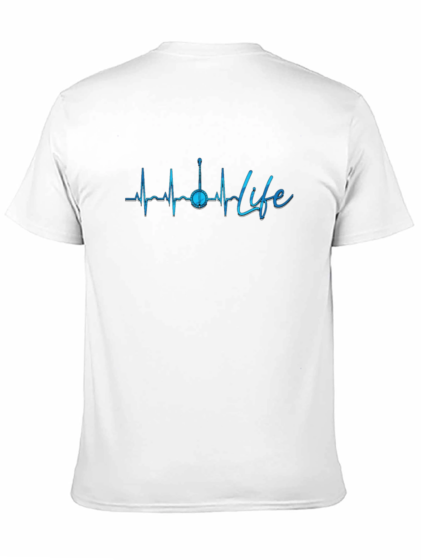 Black Banjo Life Heartbeat T-Shirt - Music Lover Tee view 11