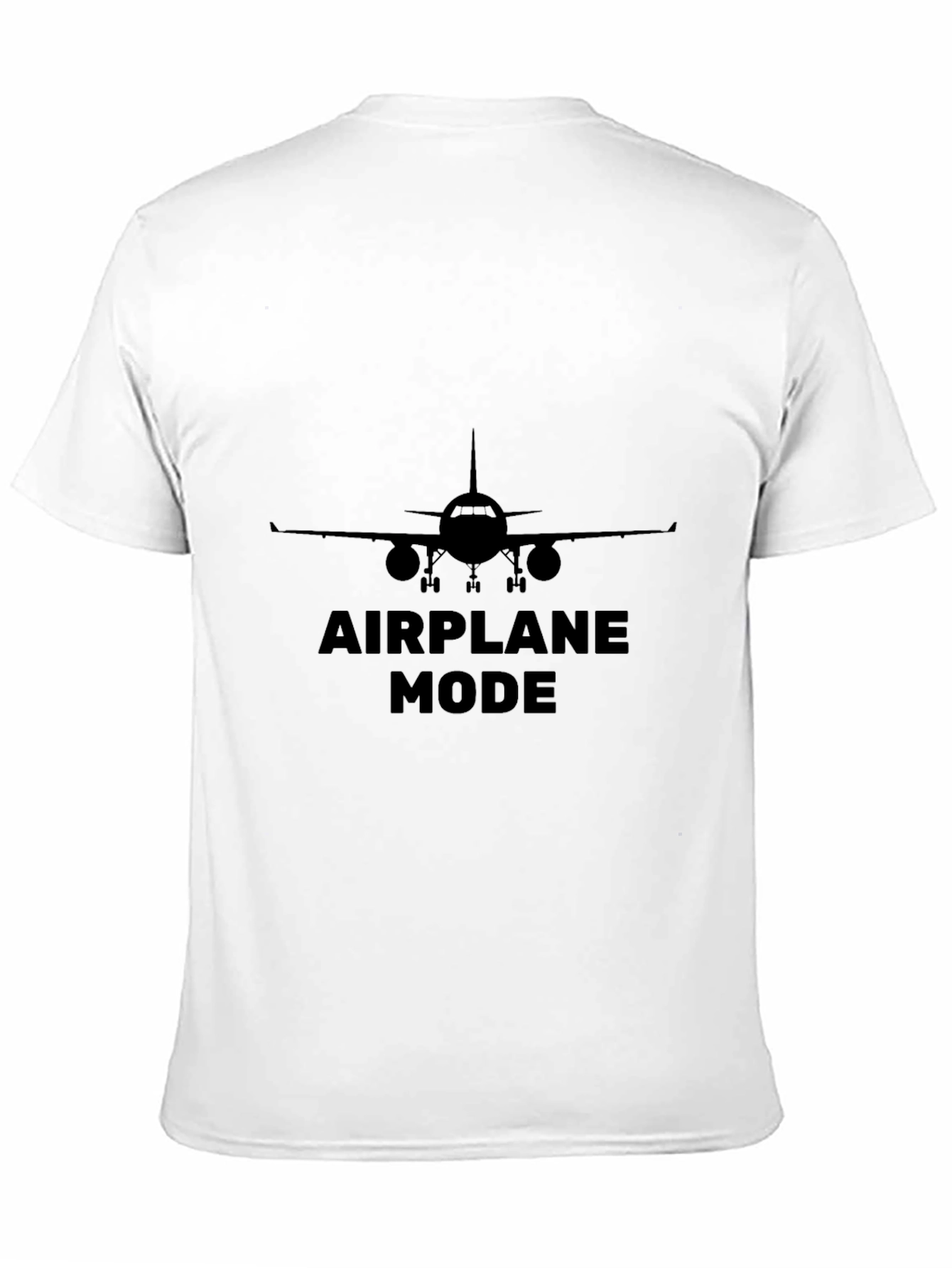 Black Airplane Mode Graphic Tee - Black Cotton T-Shirt view 11