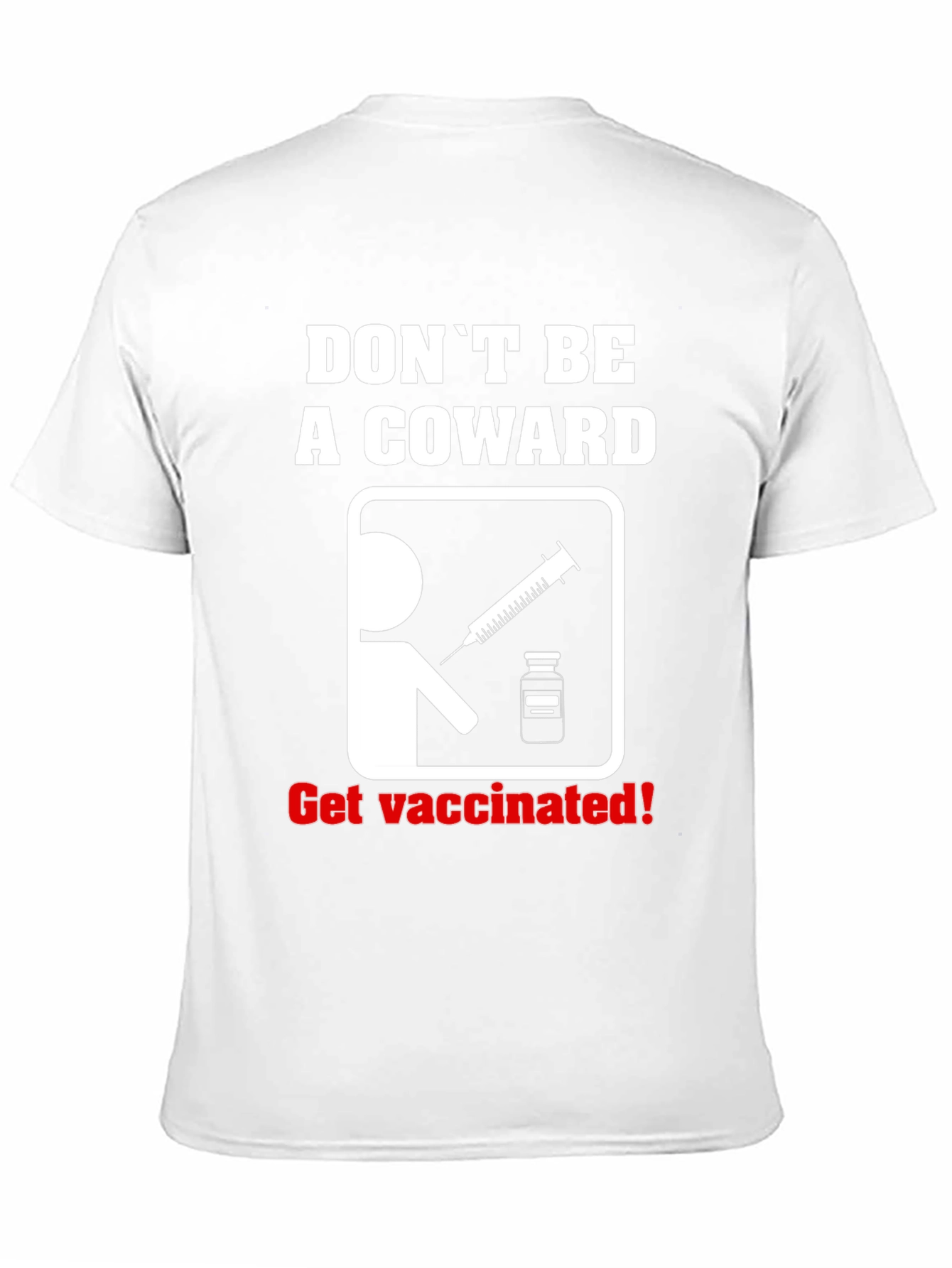 Black Don't Be A Coward Get Vaccinated T-Shirt view 11