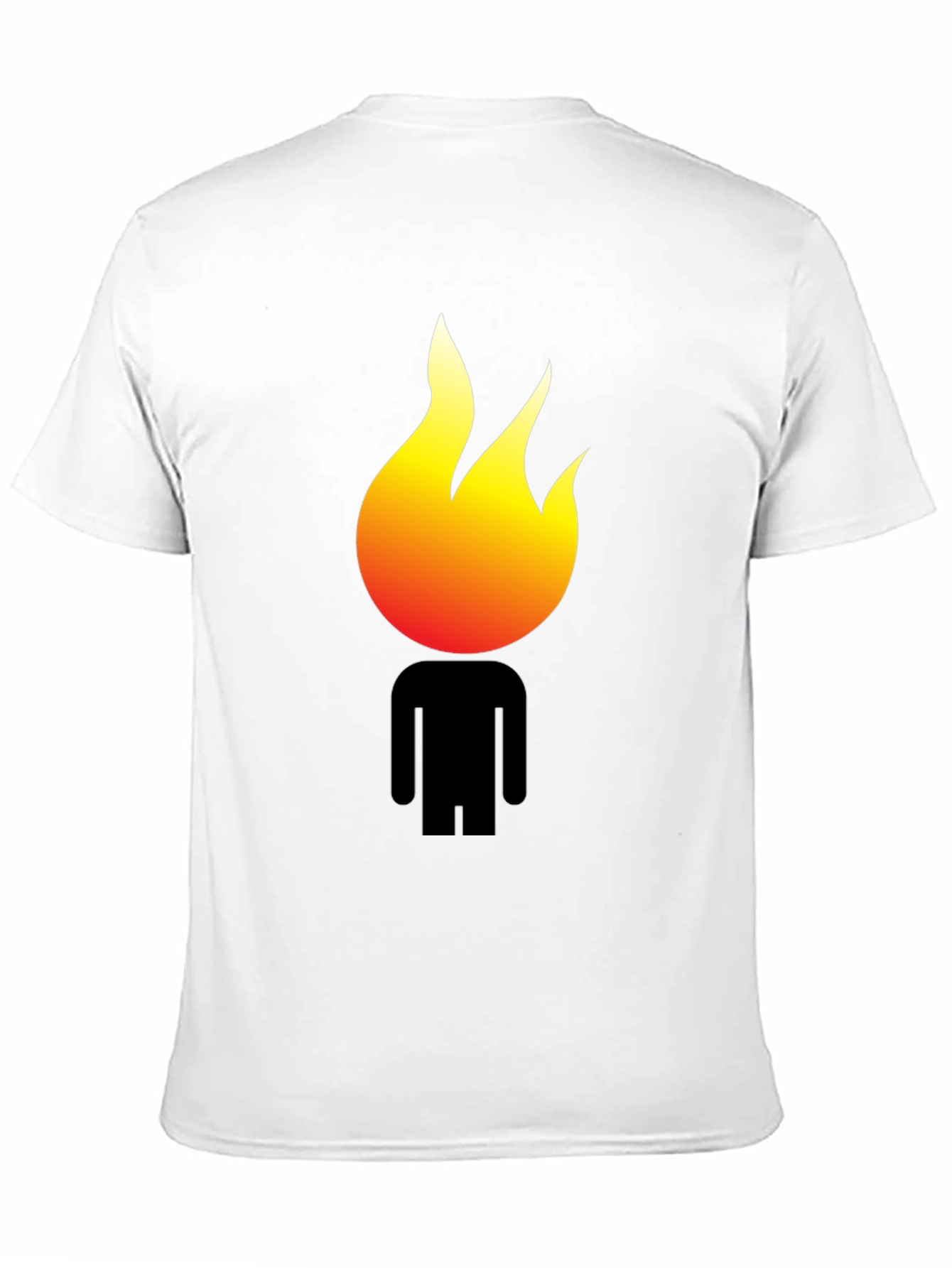 Black Flame Head Graphic Black T-Shirt view 11