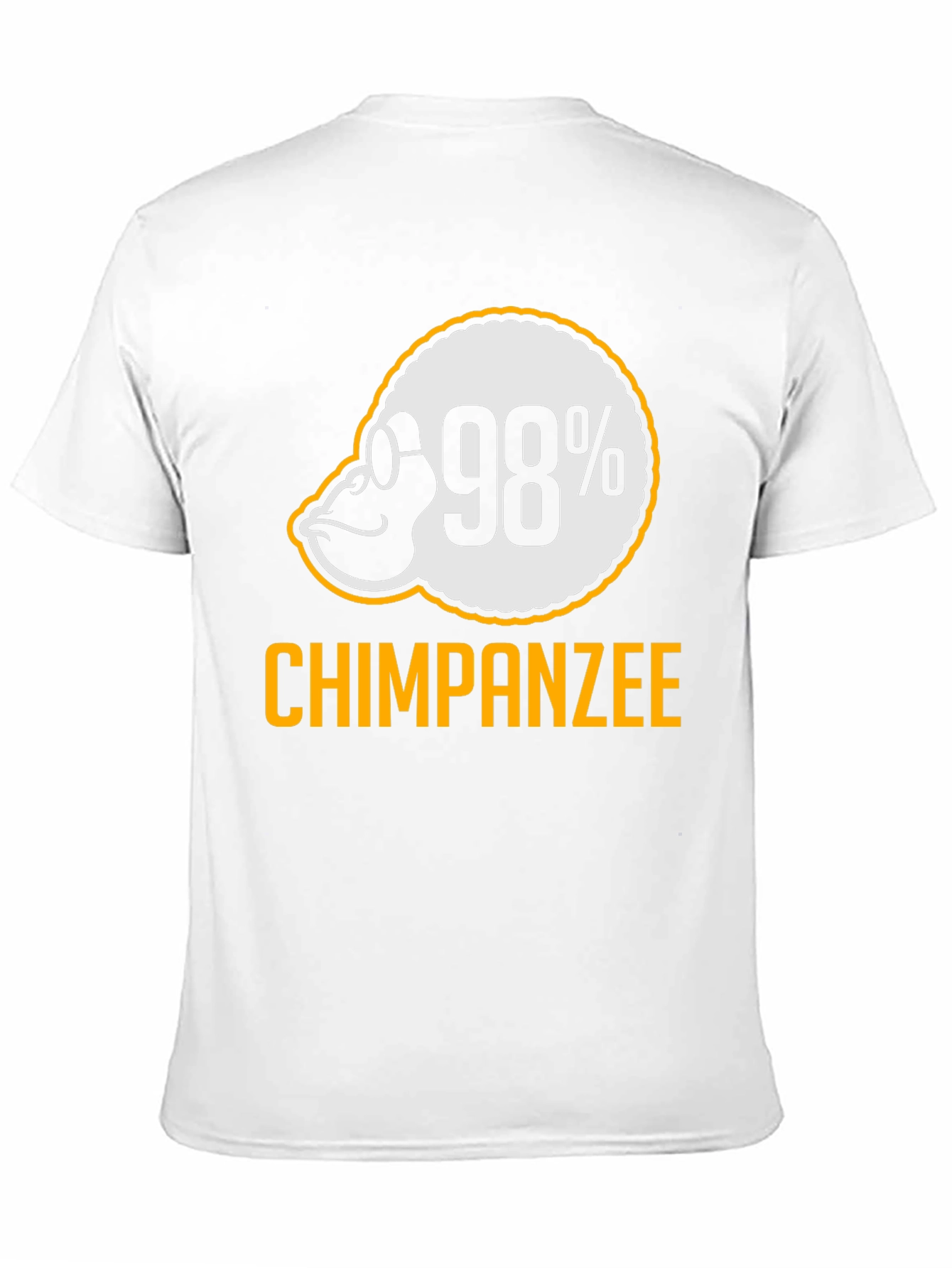 Black 98% Chimpanzee T-Shirt - Funny Ape Graphic Tee view 11