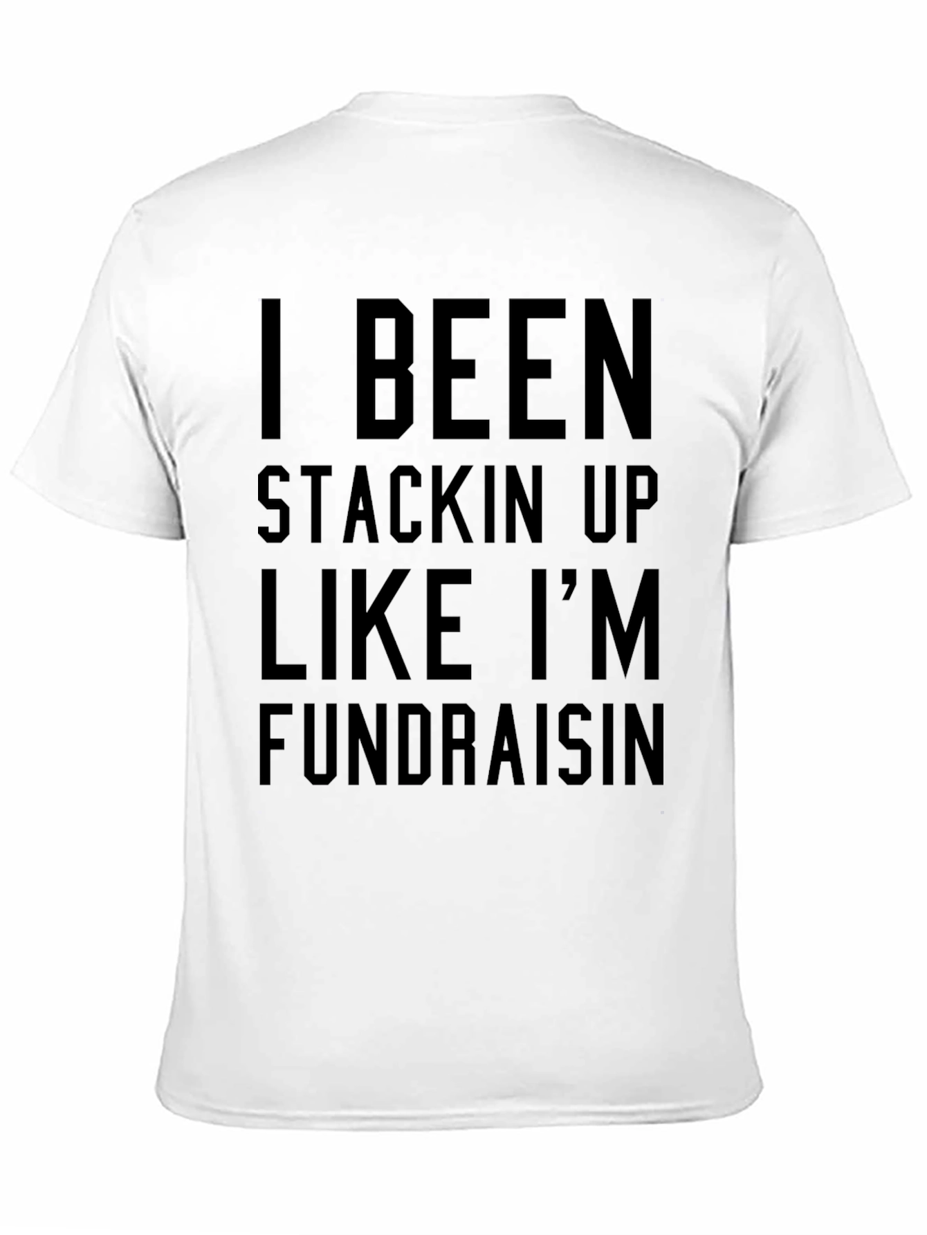 Black Stackin' Up Fundraising Men's Black T-Shirt view 11