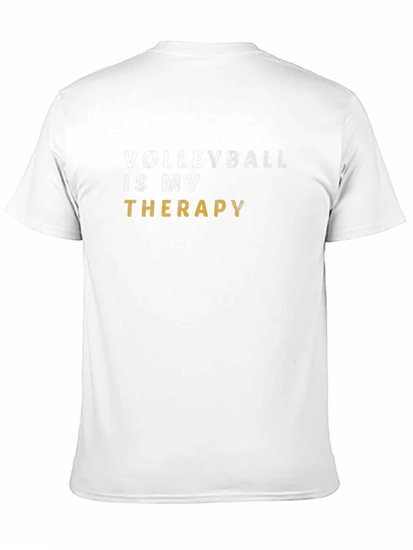 Black Volleyball Is My Therapy Graphic T-Shirt view 11