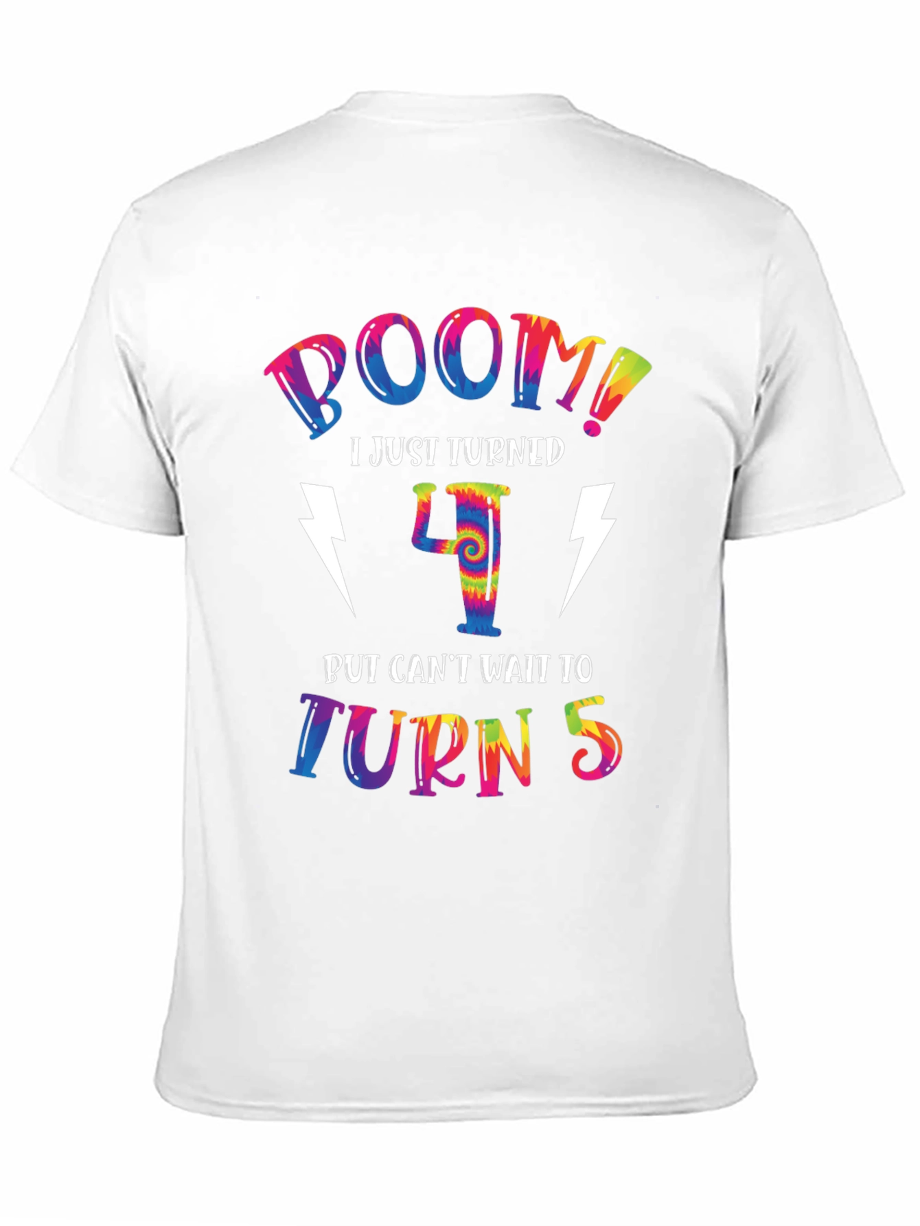 Black Boom! I Just Turned 4 T-Shirt view 11