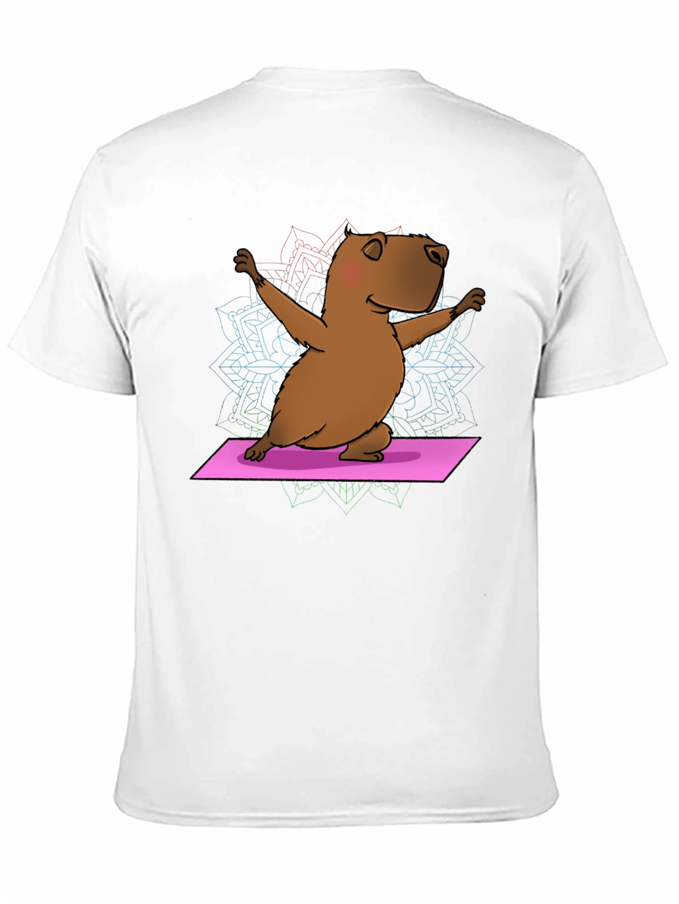 Black Yoga Capybara T-Shirt - Funny Meditation Tee view 11