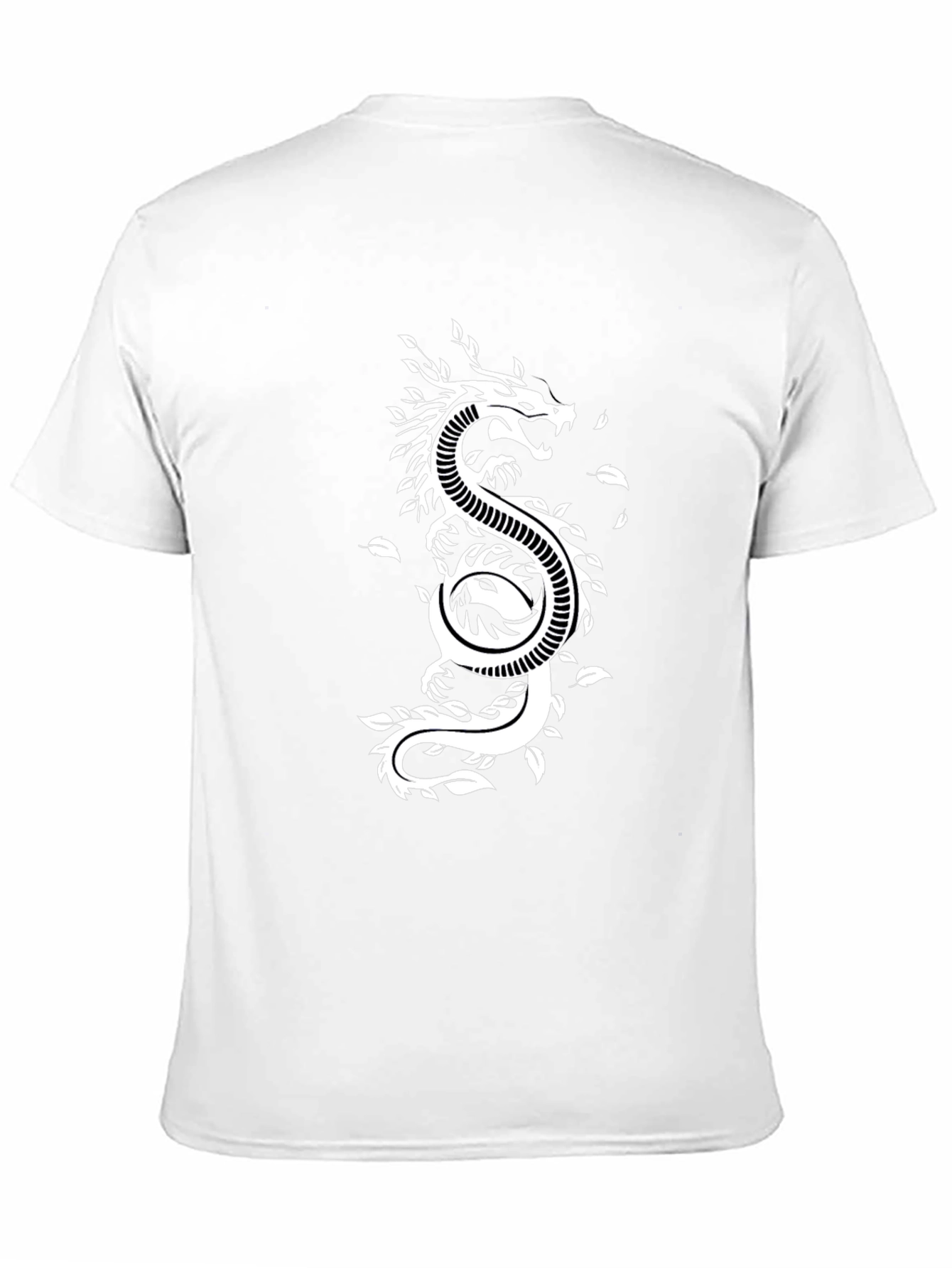 Black Dragon Yin Yang Graphic Tee - Black Cotton Blend view 11