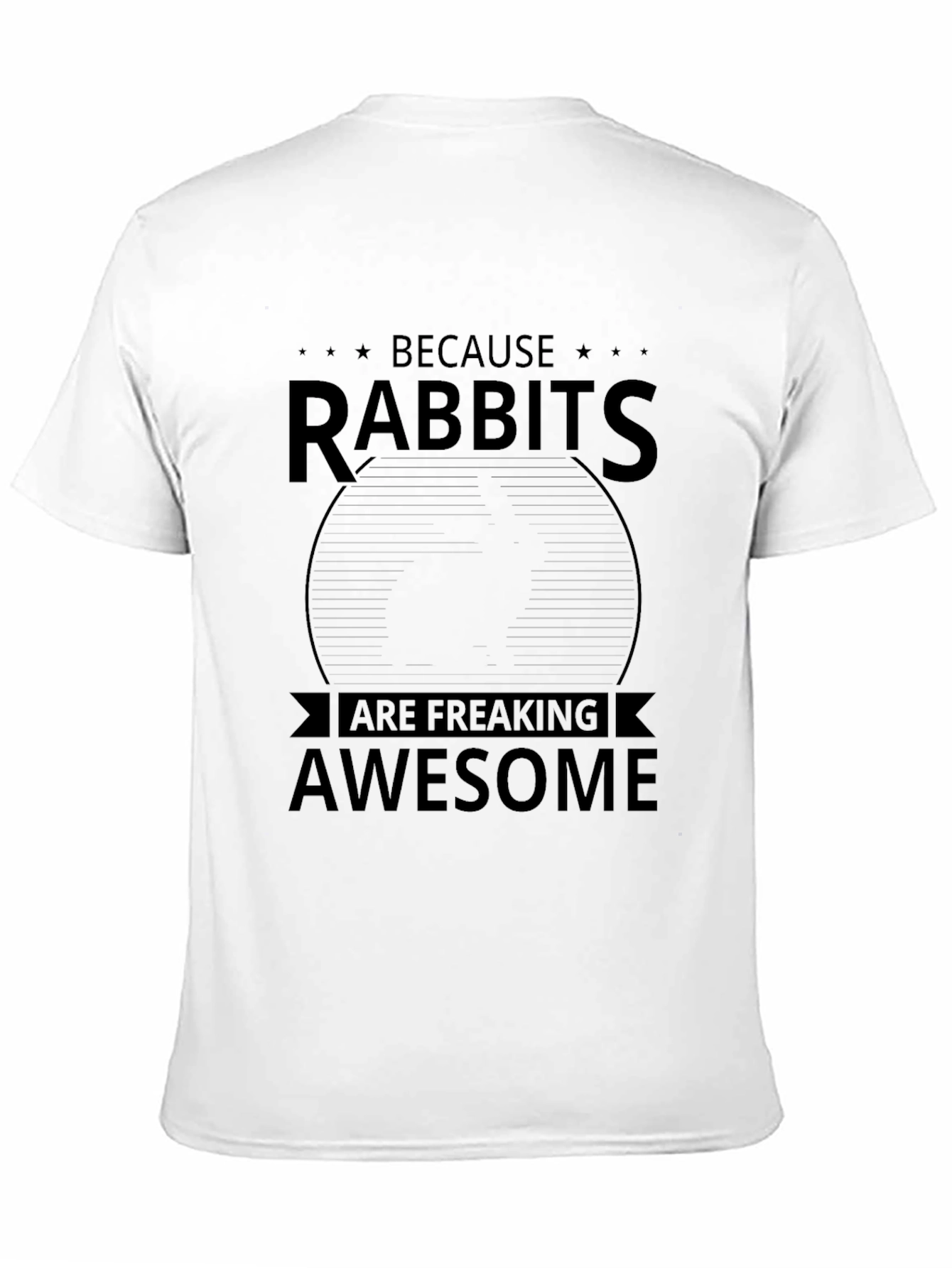 Black Rabbits Are Awesome Black Graphic T-Shirt view 11