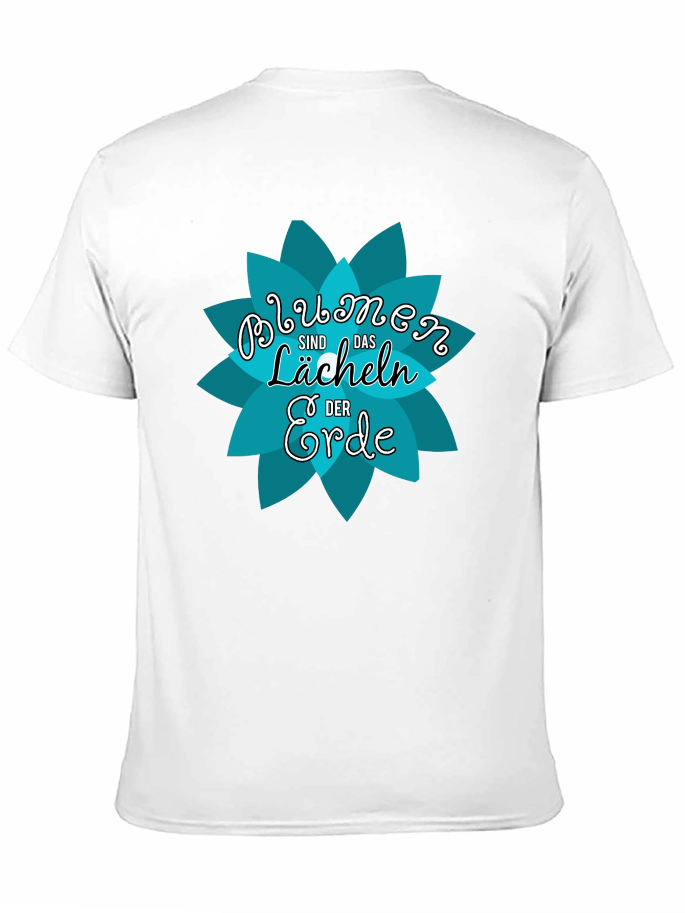 Black Floral German Quote T-Shirt view 11