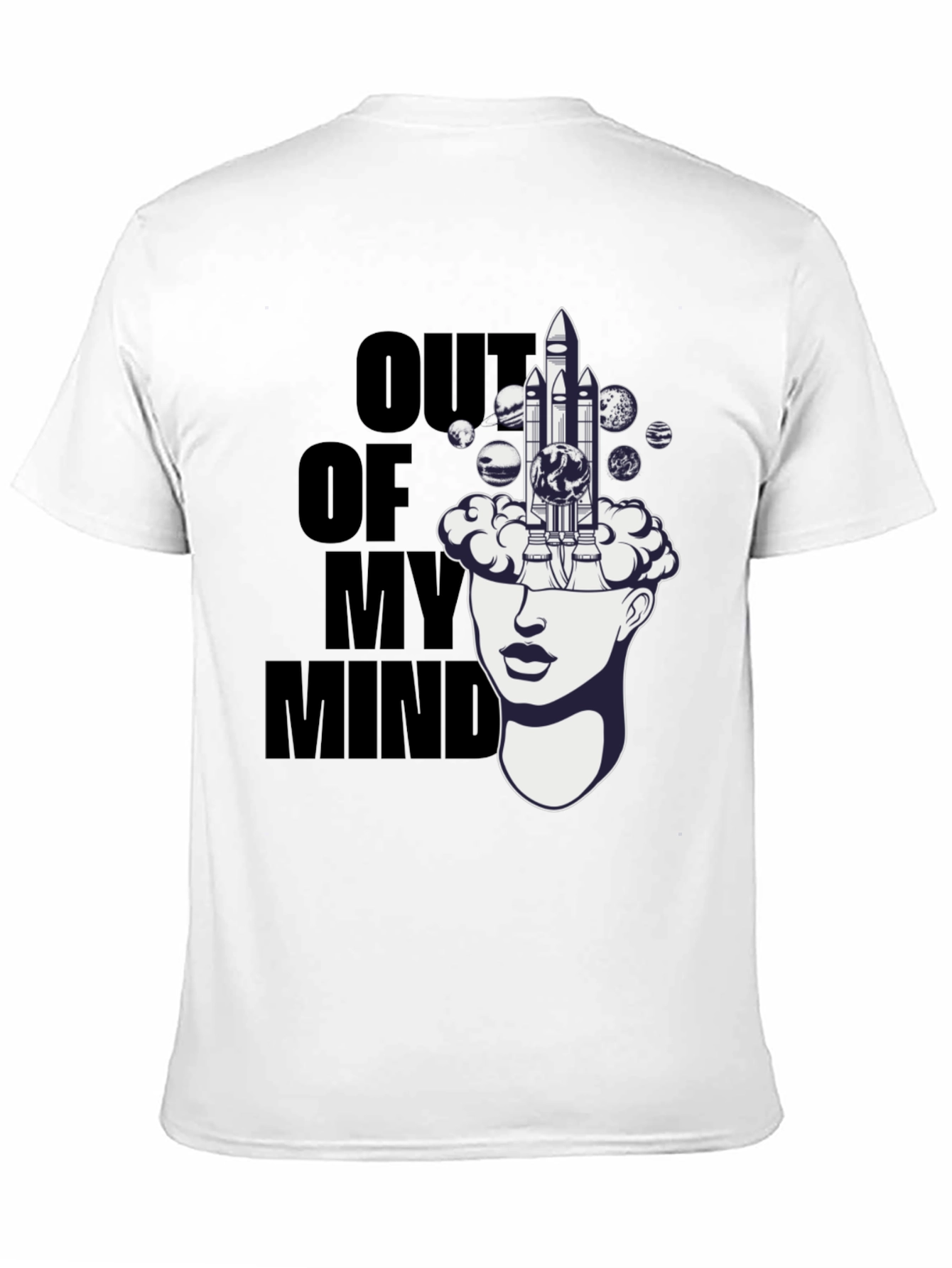 Black Out of My Mind Space Rocket Graphic Tee view 11