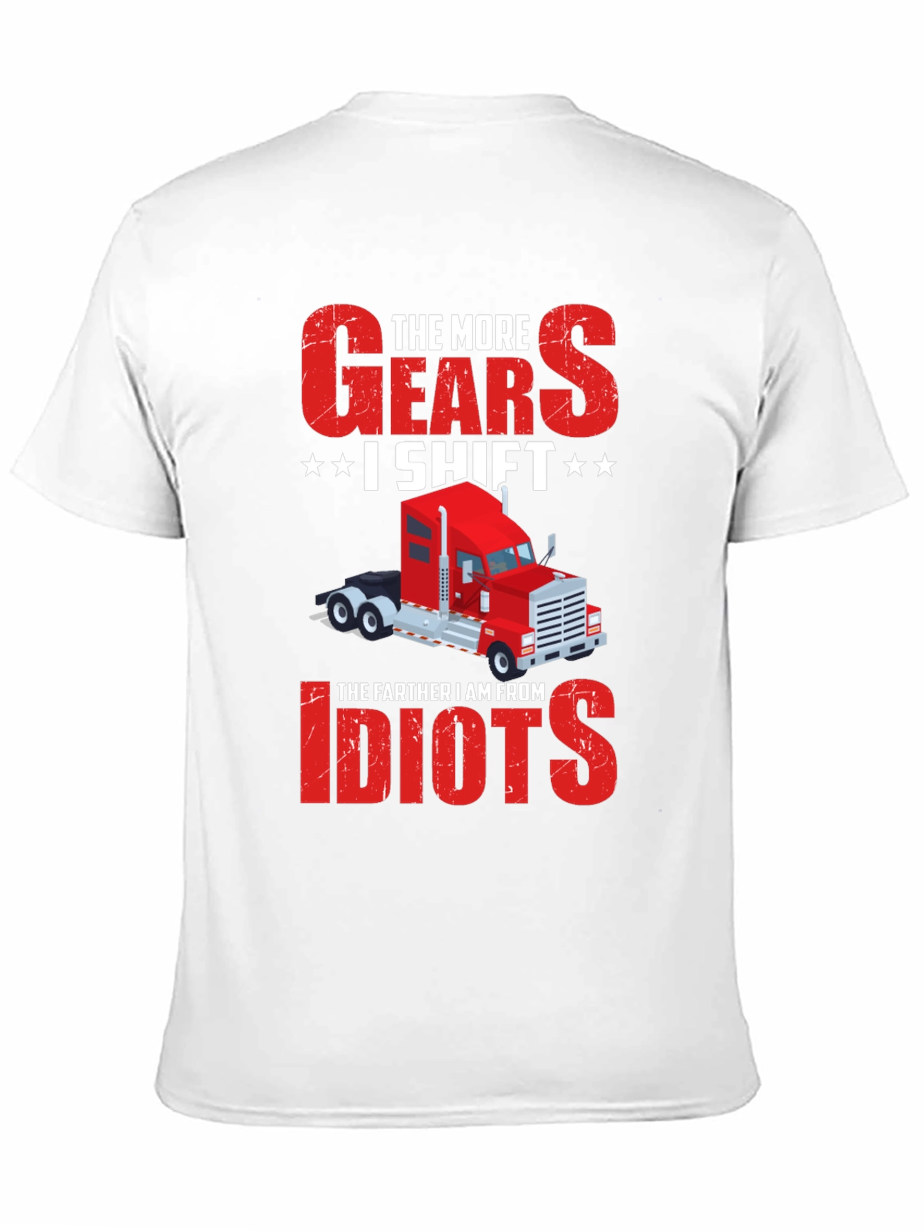 Black Trucker's Gears T-Shirt - Funny Truck Driver Gift view 11